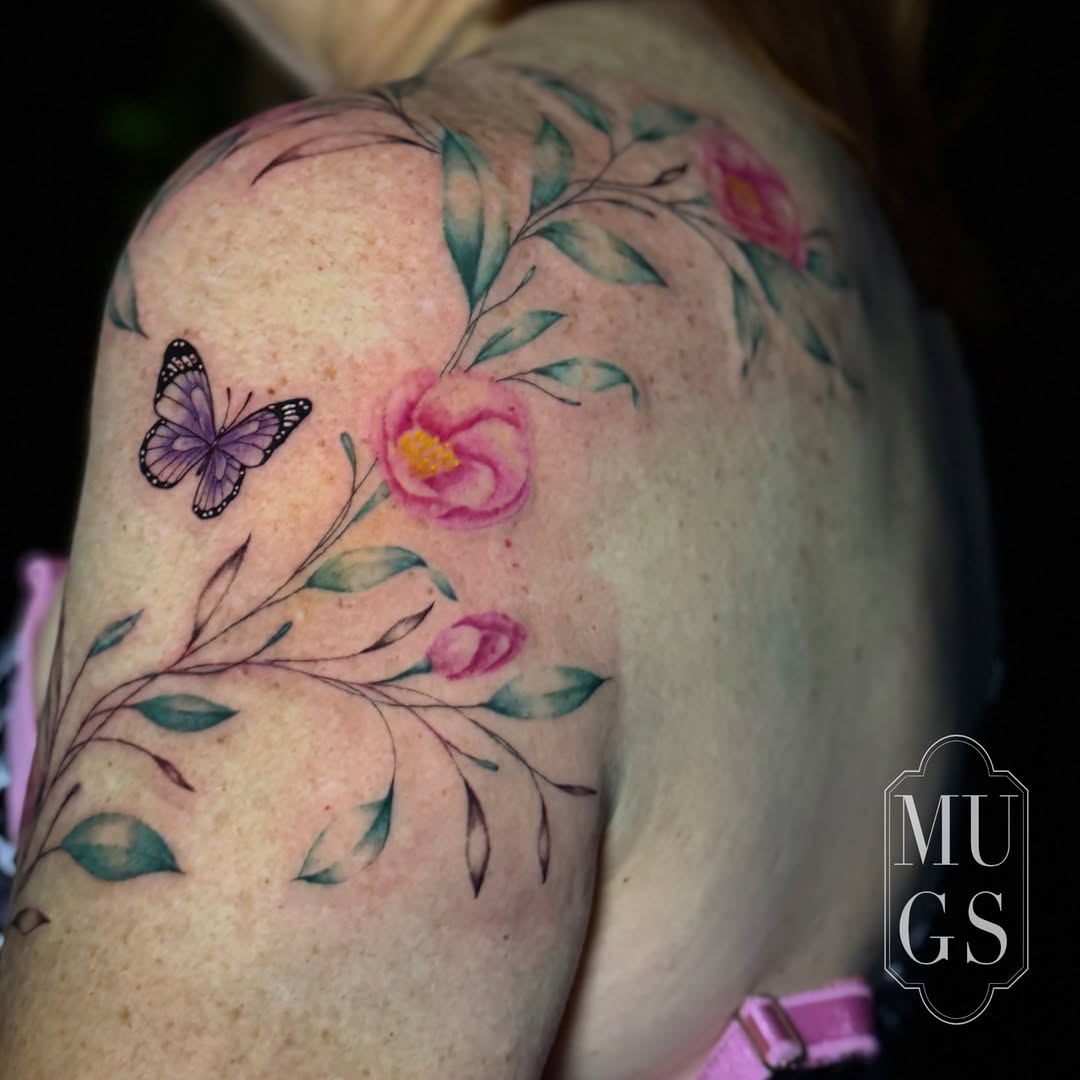Tattoo by @tattoosbymugs — fine_line, watercolor