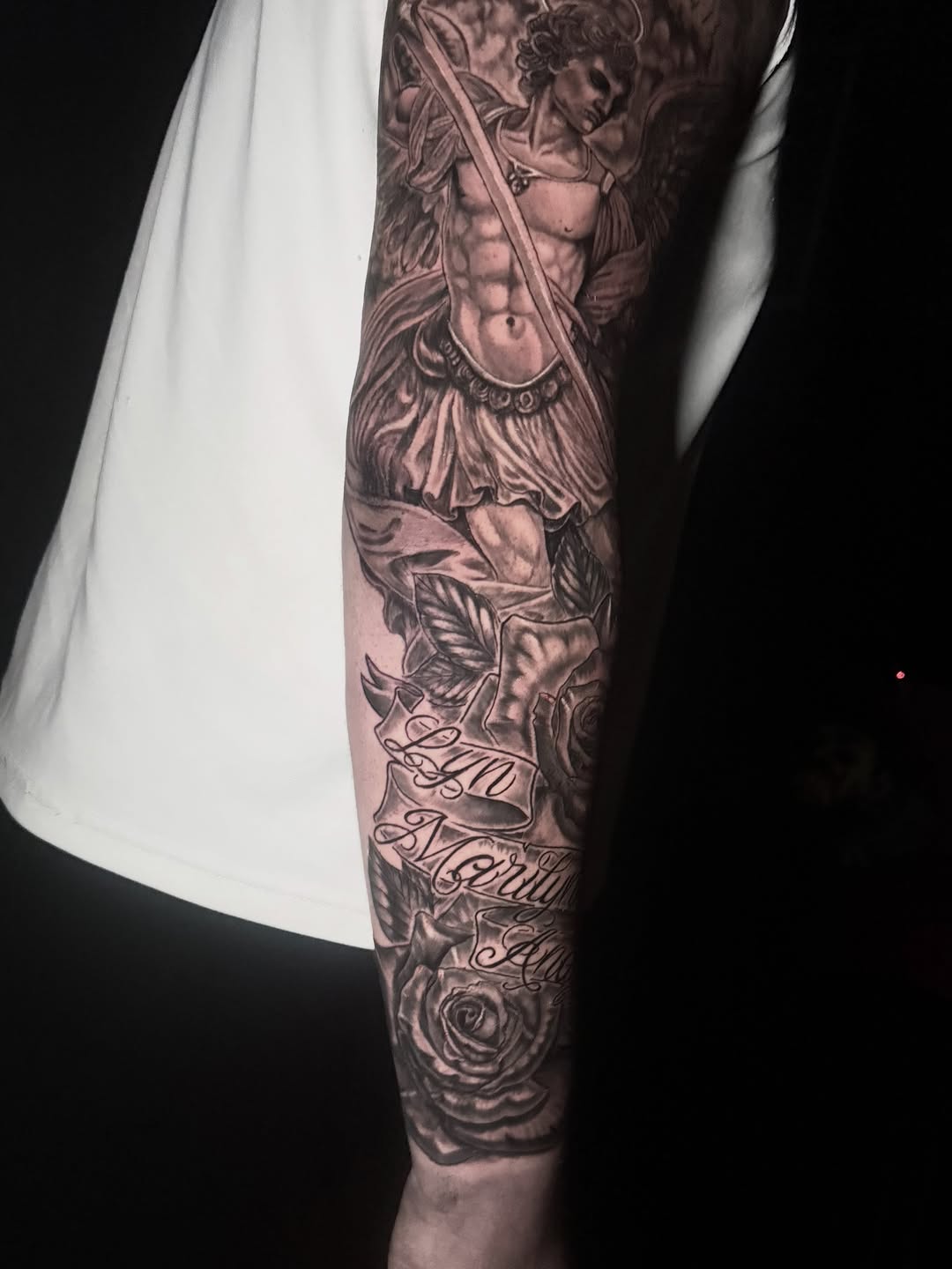 Tattoo by @phillyink — realism, lettering_script