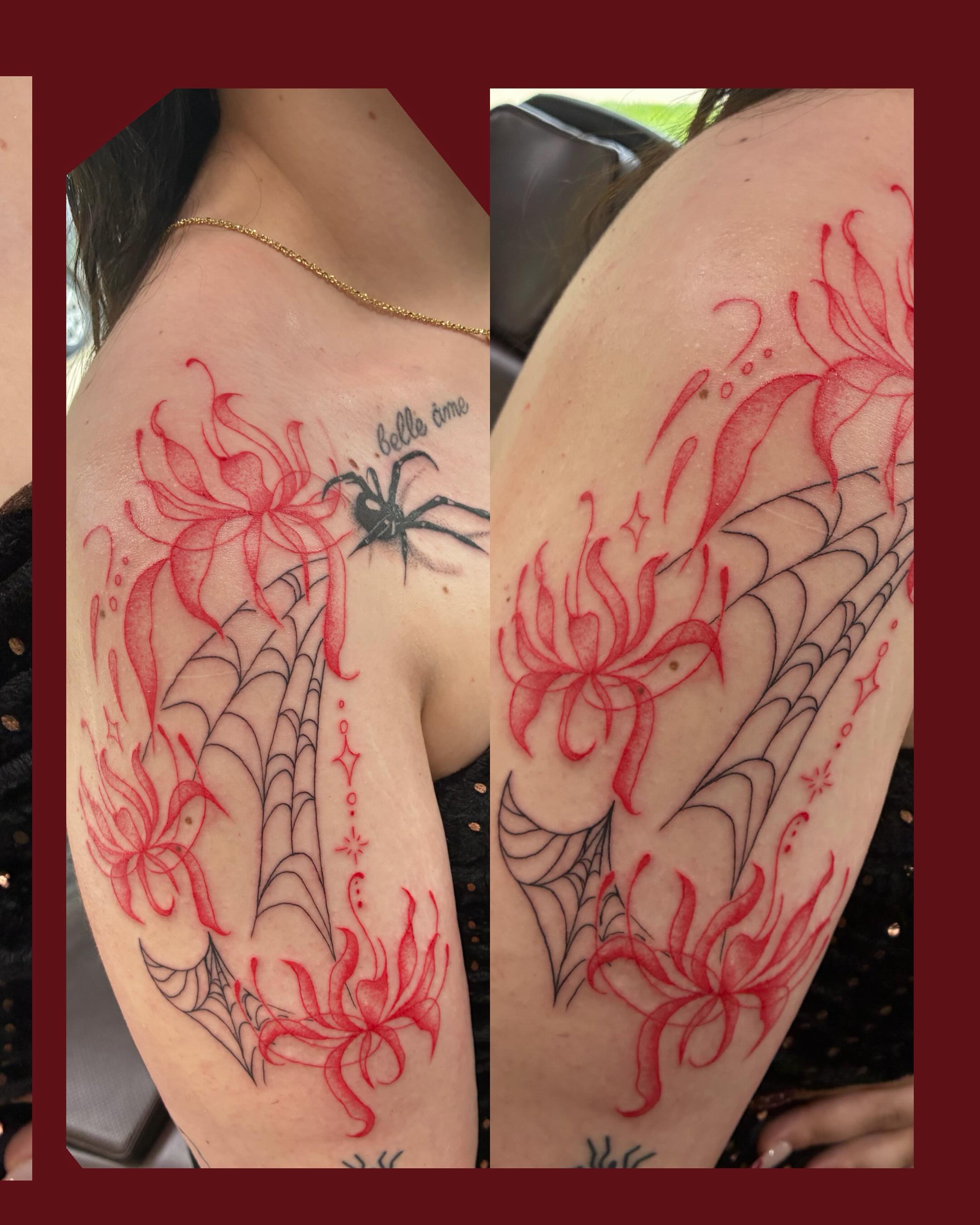 Tattoo by @alexztats — dotwork, geometric