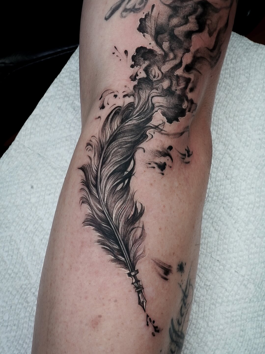 Tattoo by @chrisjtattoo — black_and_grey