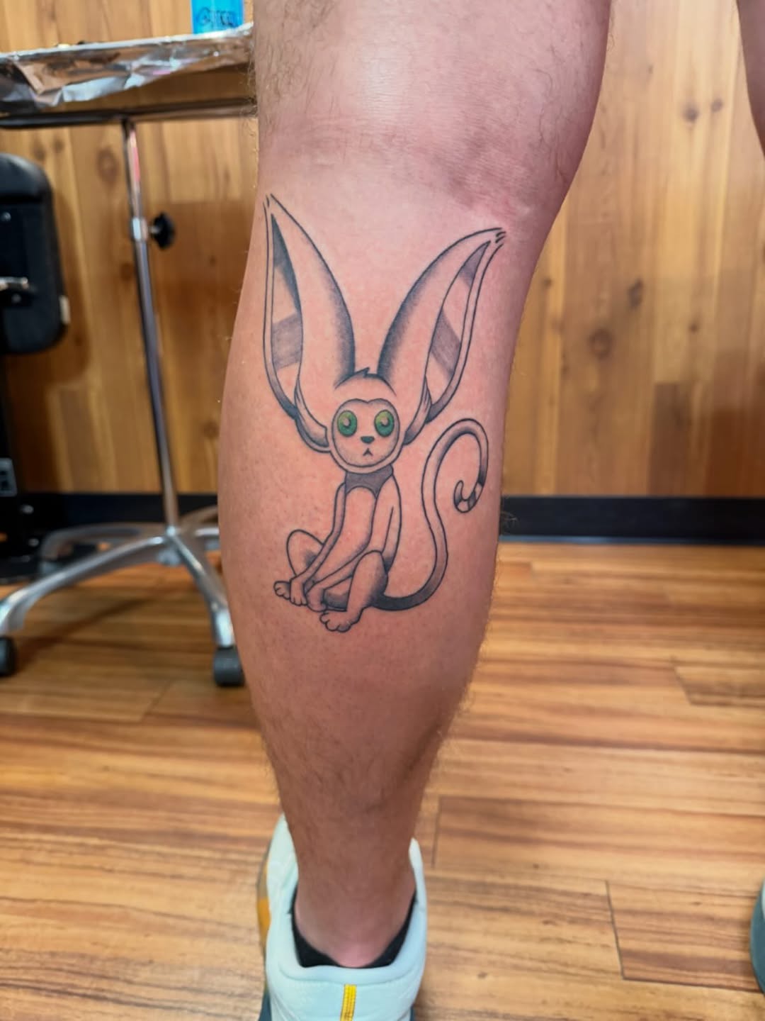 Tattoo by @annasabrowskytattoo — anime, black_and_grey