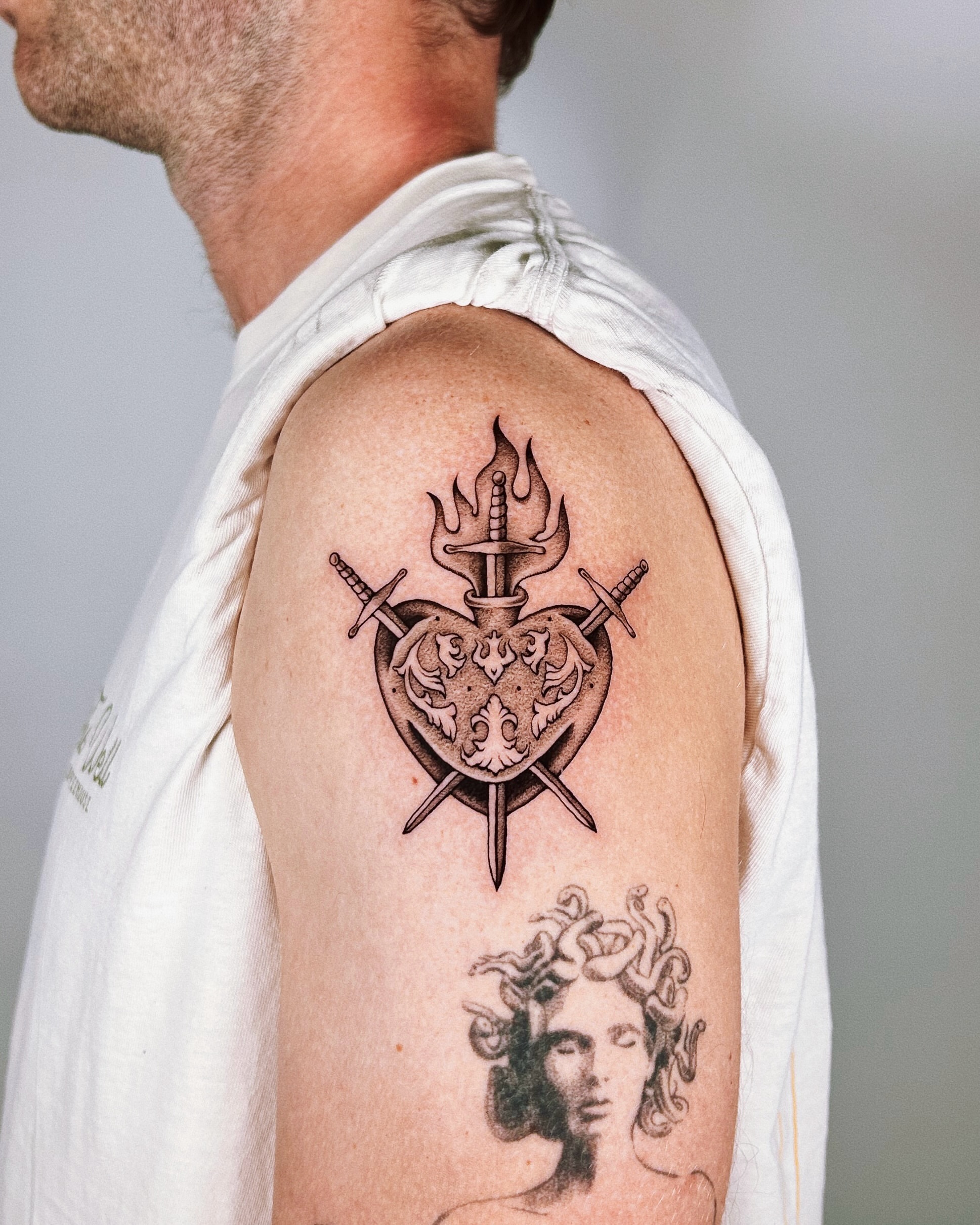 Tattoo by @ibuylemurs — black_and_grey