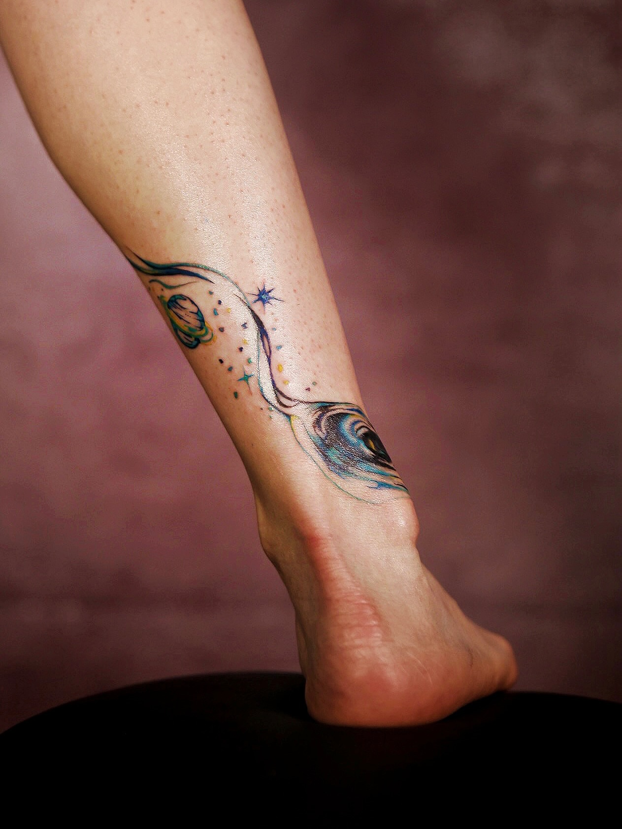 Tattoo by @less_salt_tatt — dotwork