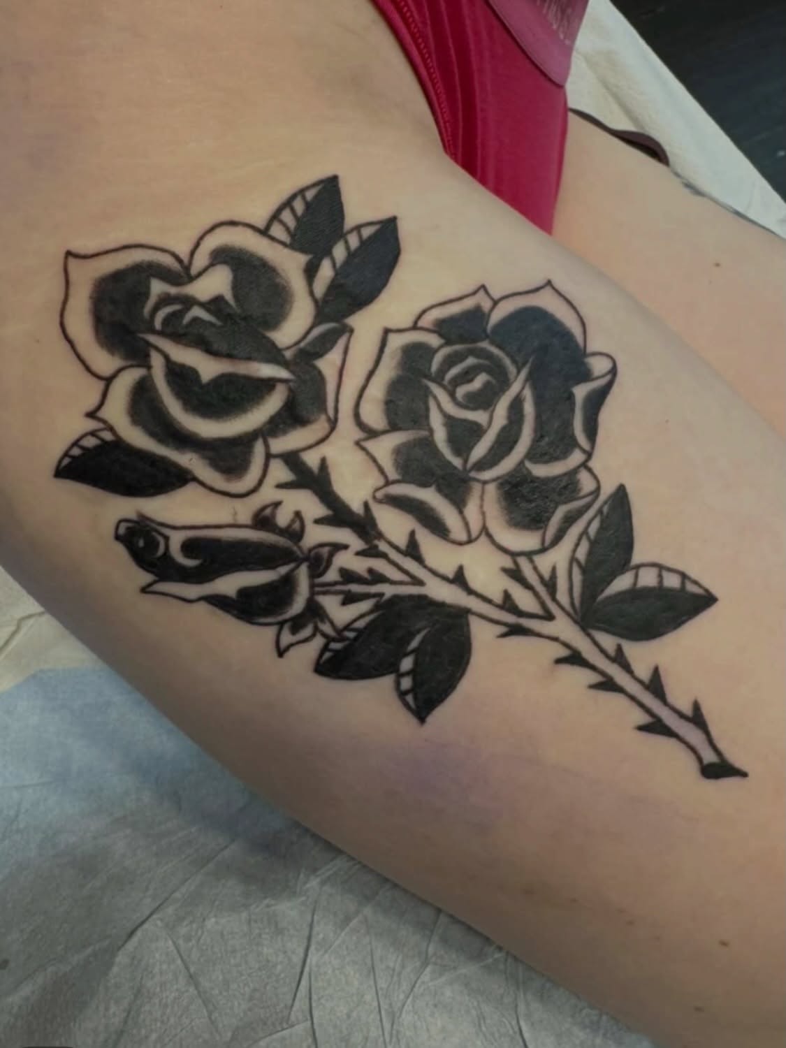 Tattoo by @roach__b — black_and_grey