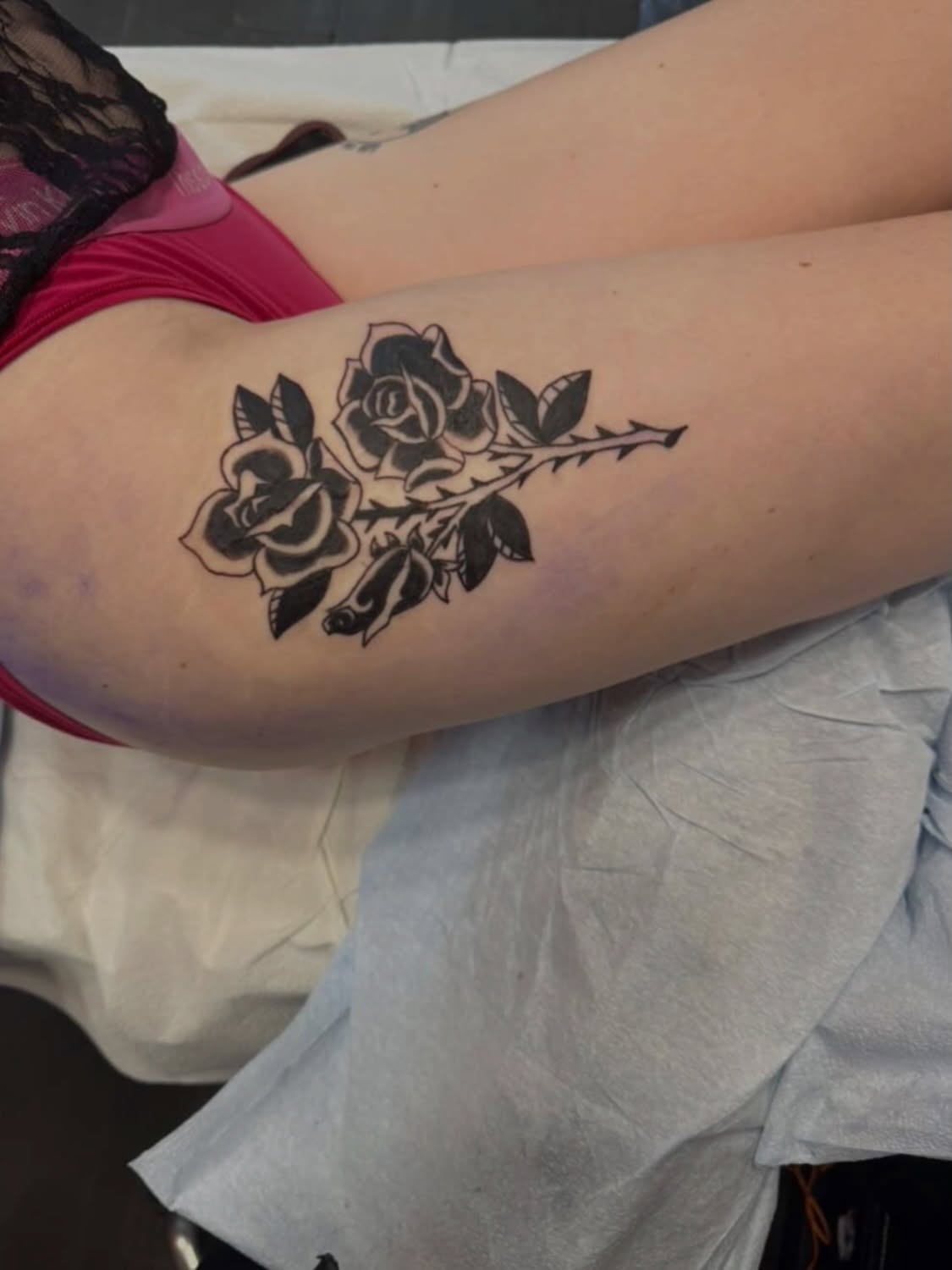 Tattoo by @roach__b — black_and_grey