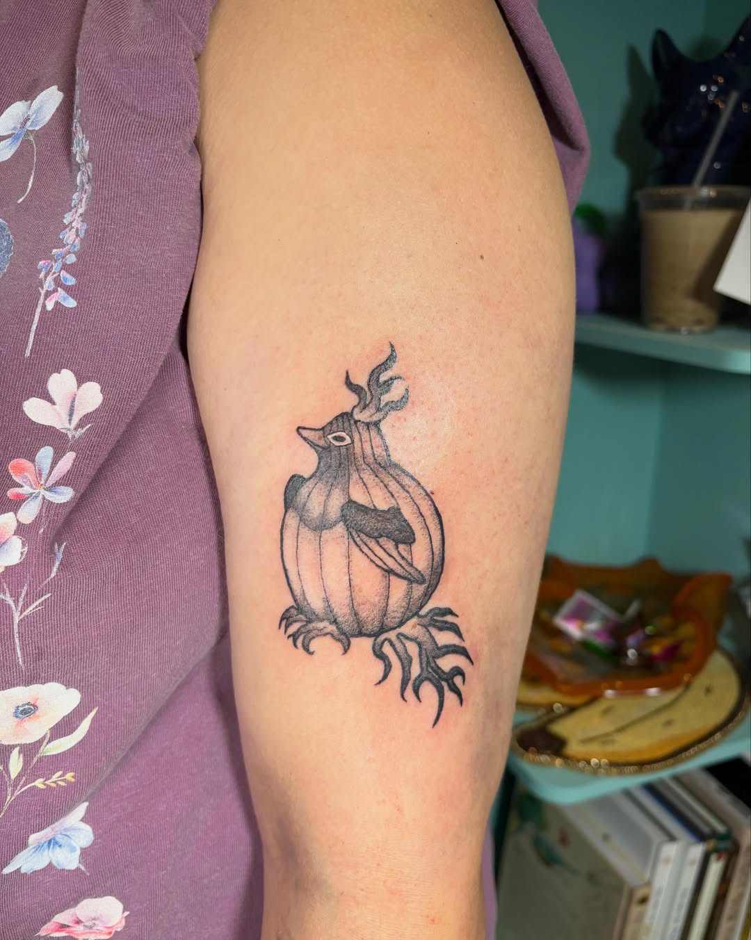 Bird black and grey tattoo on the forearm by Abby Ruok, Midvale, Utah
