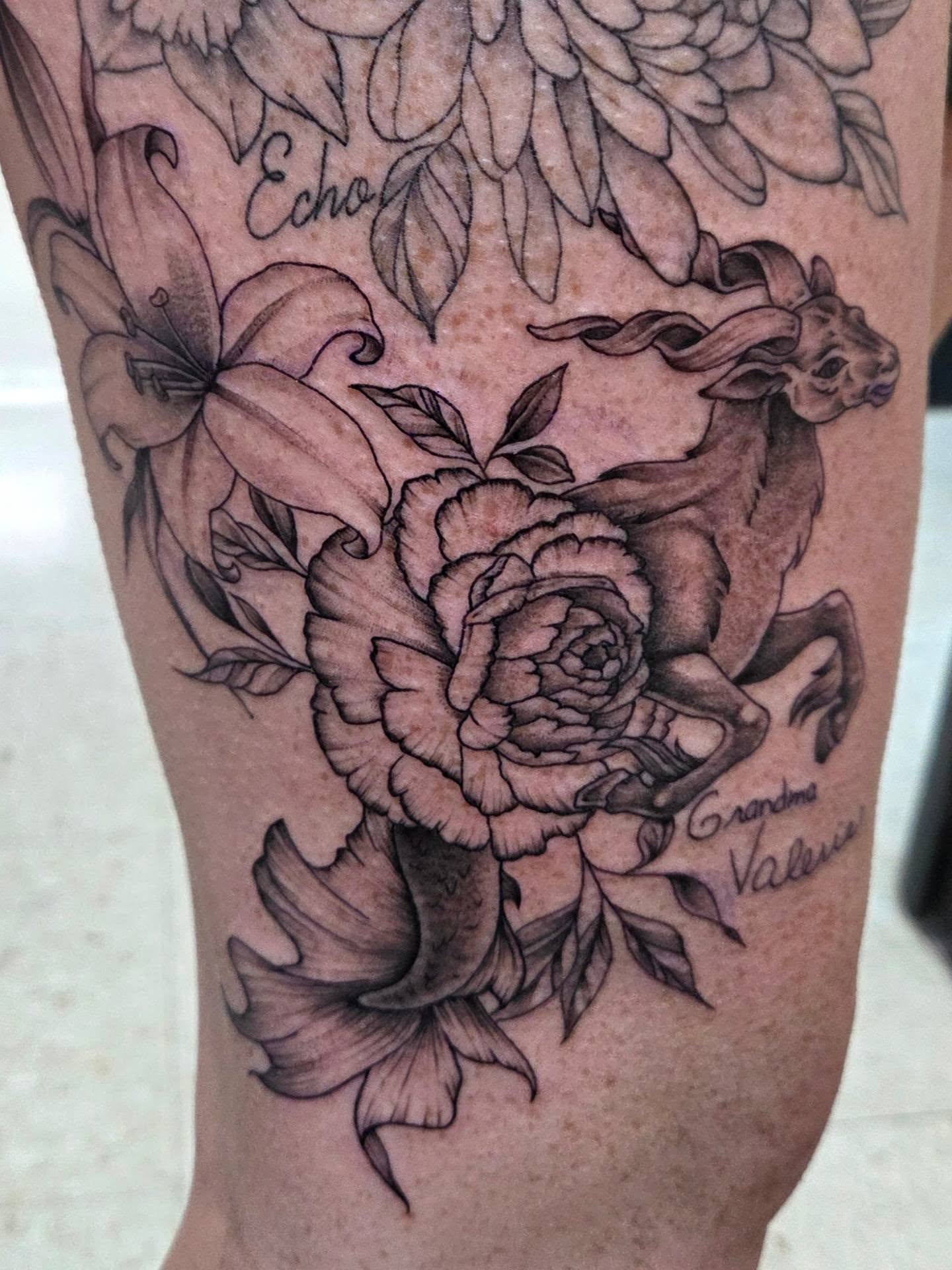 Tattoo by @tatshalverson — black_and_grey
