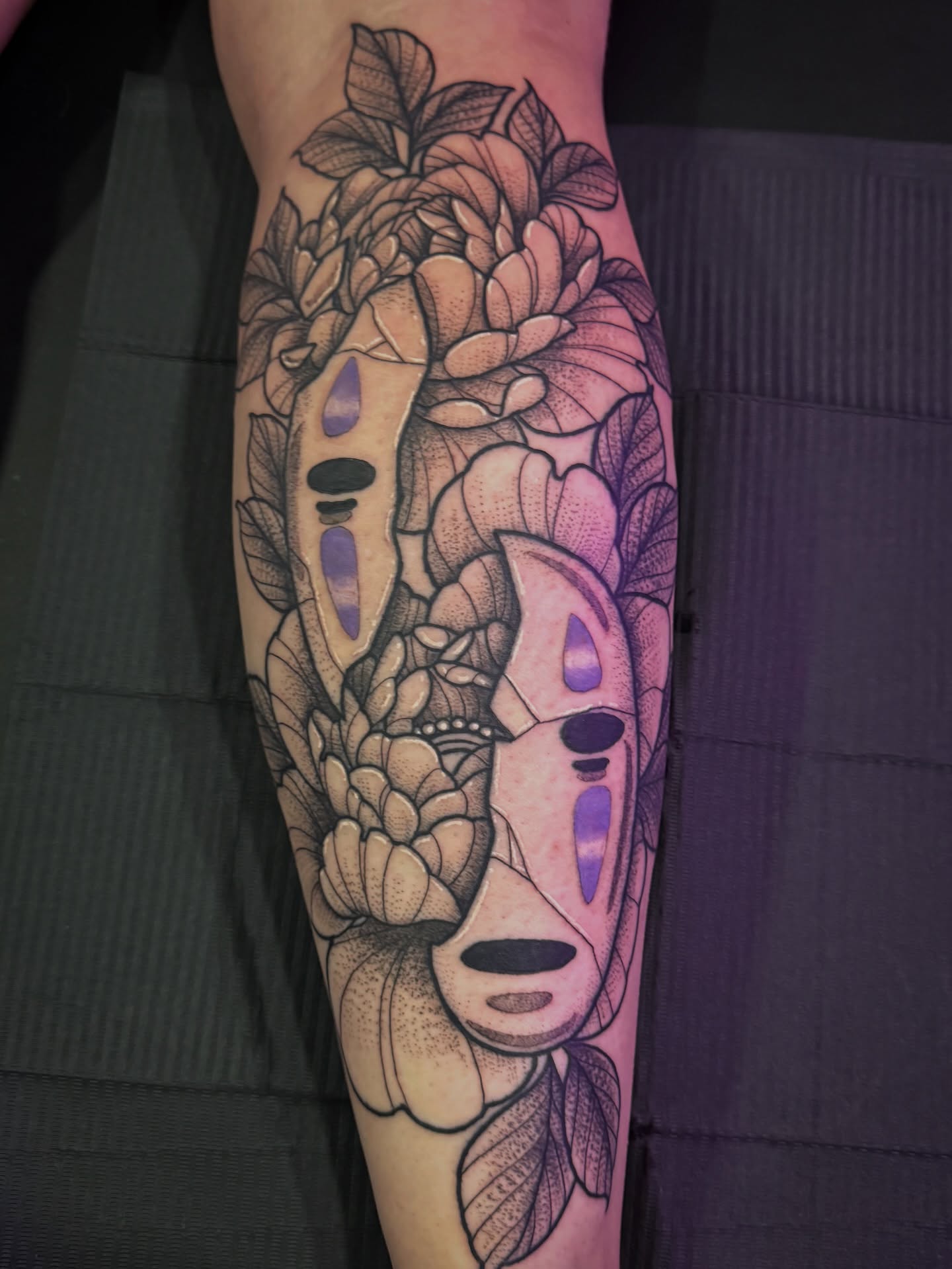 Tattoo by @adam.tattoos — dotwork, realism