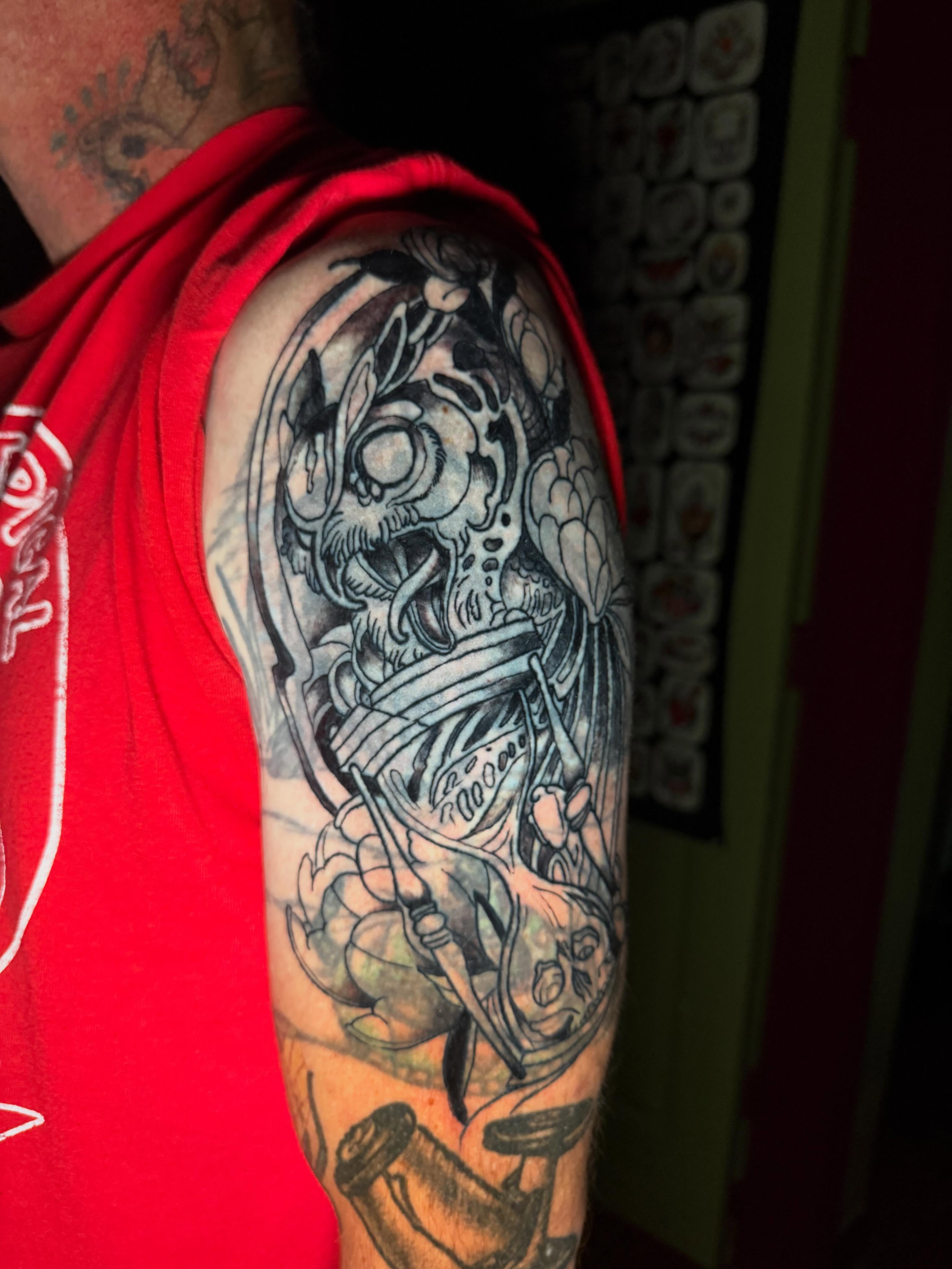 Tattoo by @xjgtattoosx — black_and_grey, realism