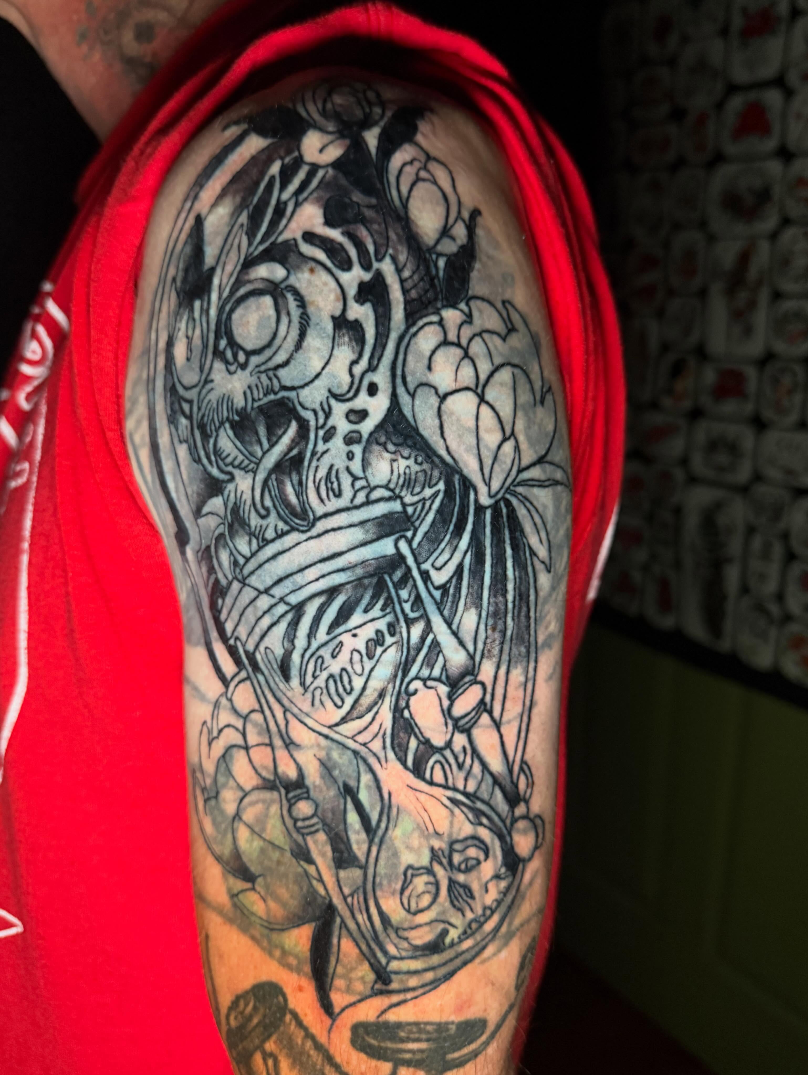 Tattoo by @xjgtattoosx — black_and_grey, realism