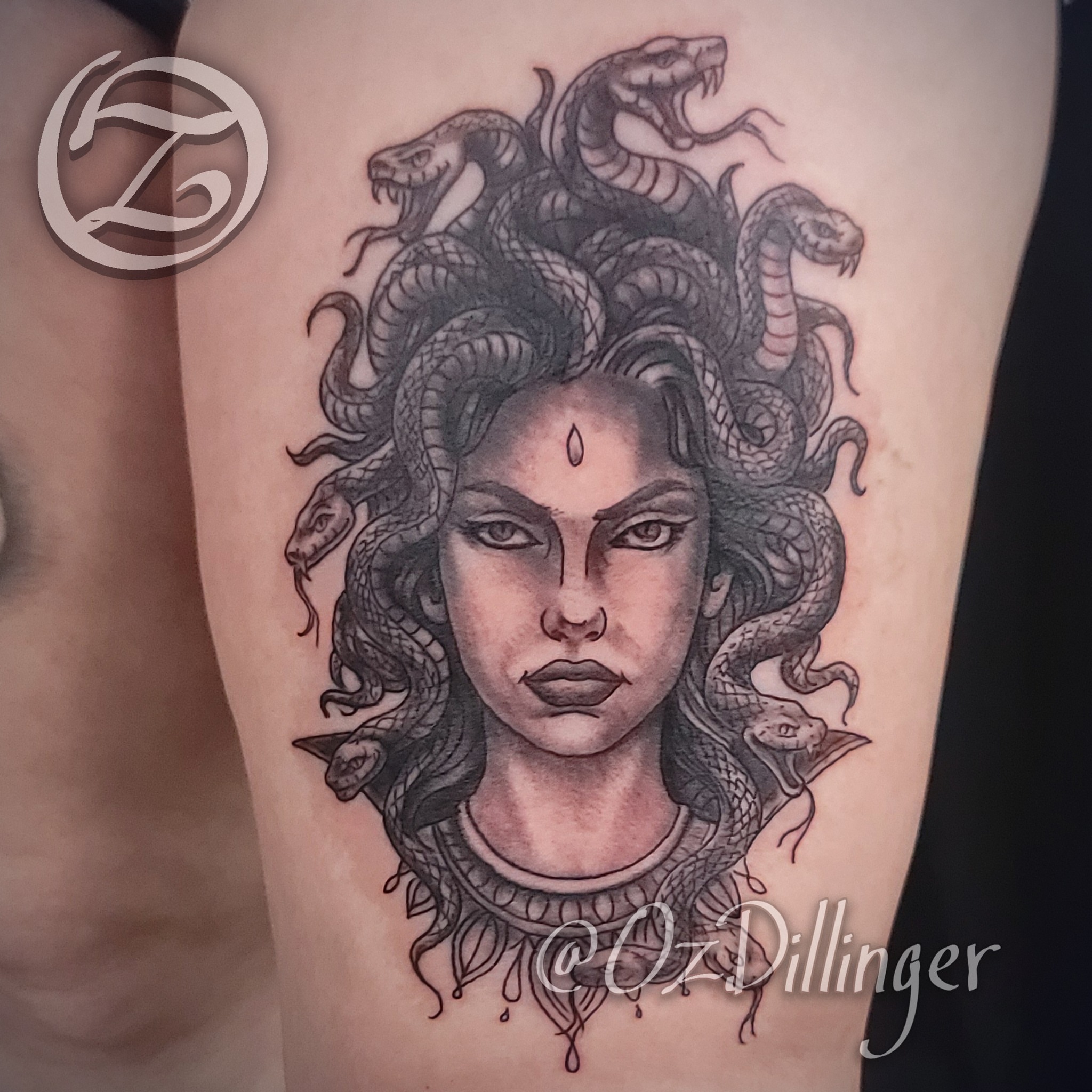 Tattoo by @ozdillinger — black_and_grey, realism