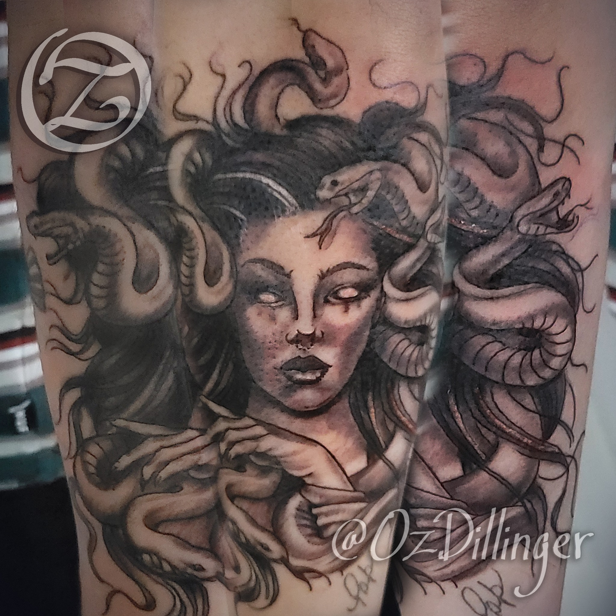 Tattoo by @ozdillinger — black_and_grey, realism