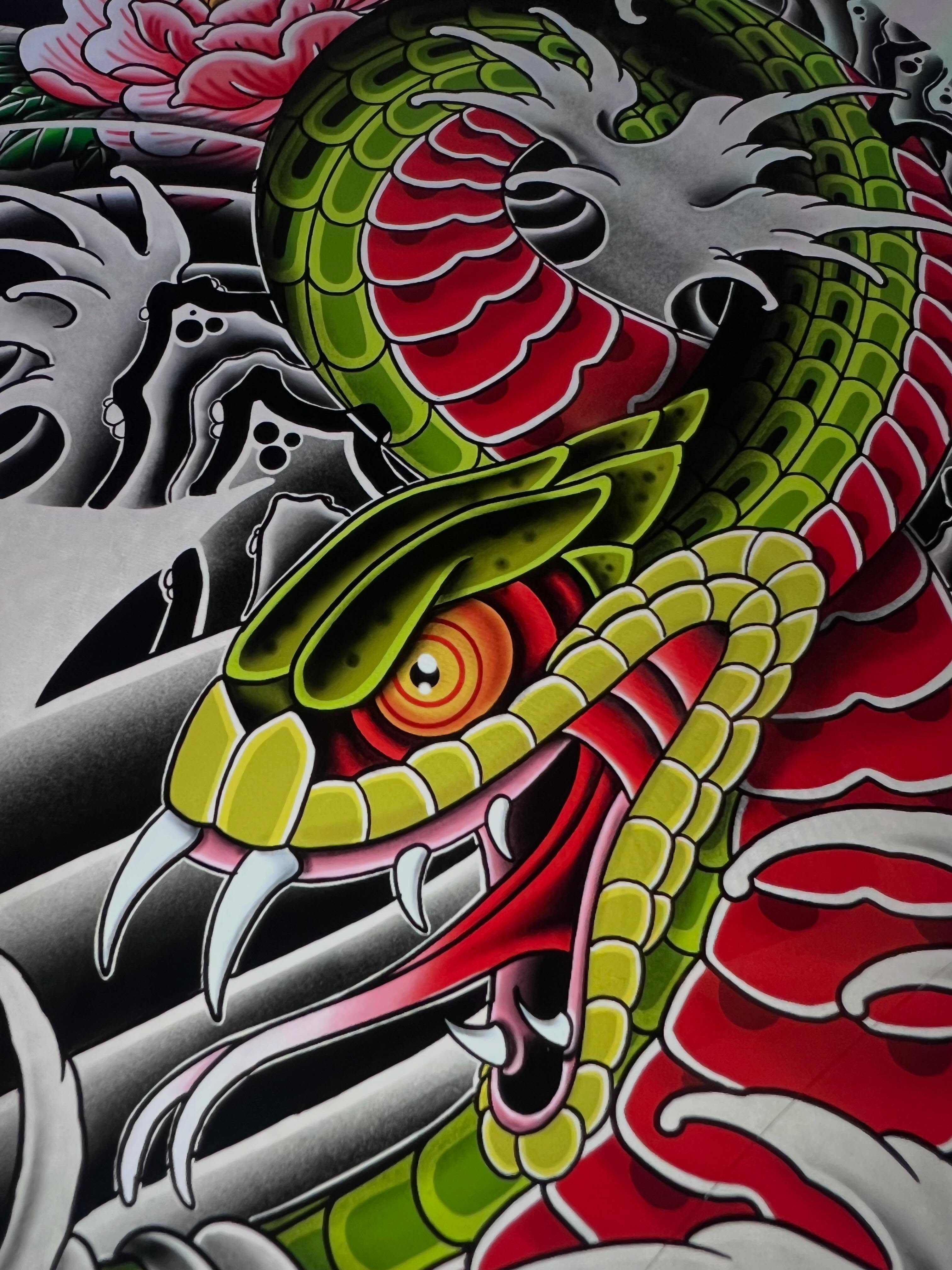 Snake American traditional tattoo by Eoghann McGregor