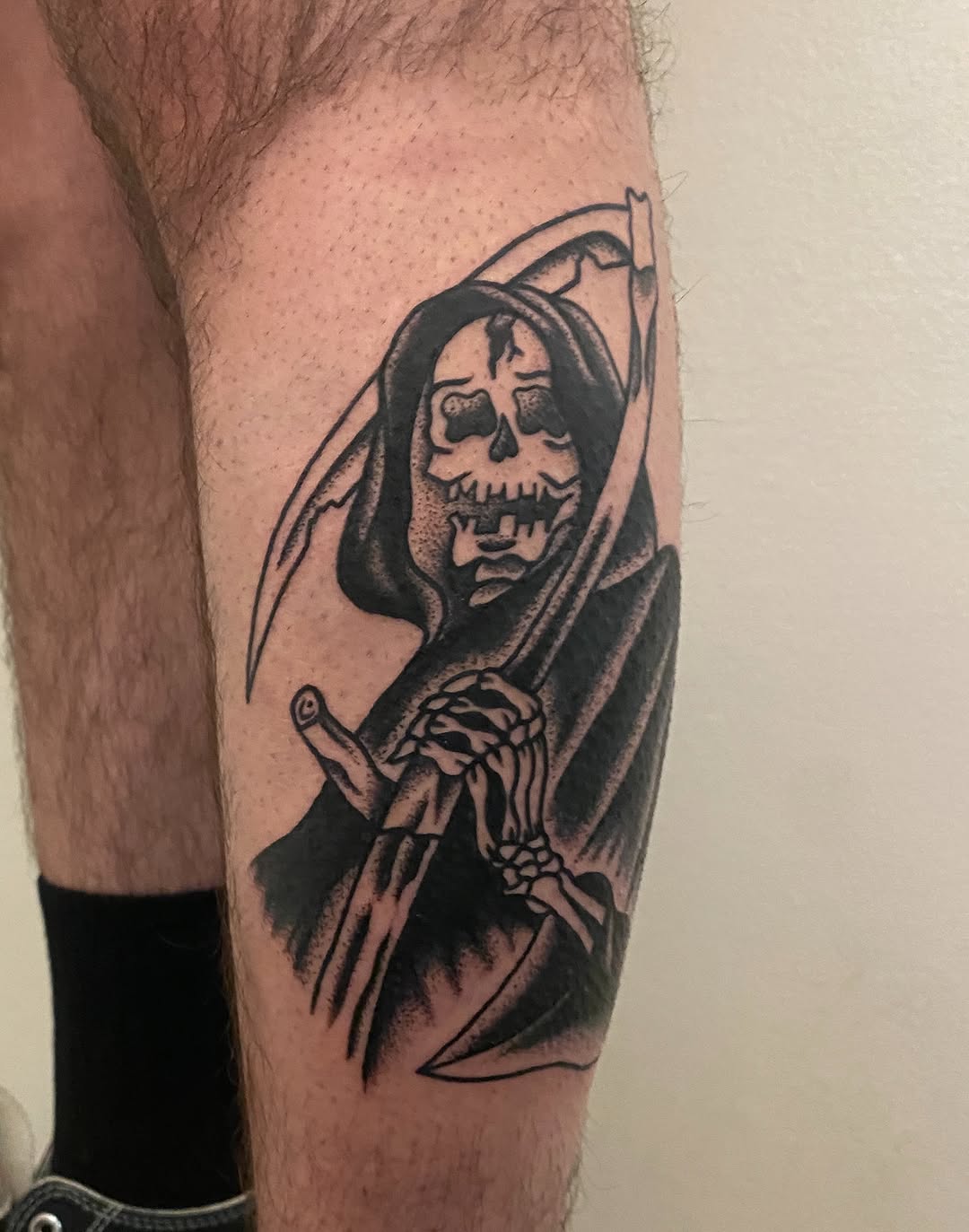 Tattoo by @leery.tattoos โ american_traditional, black_and_grey