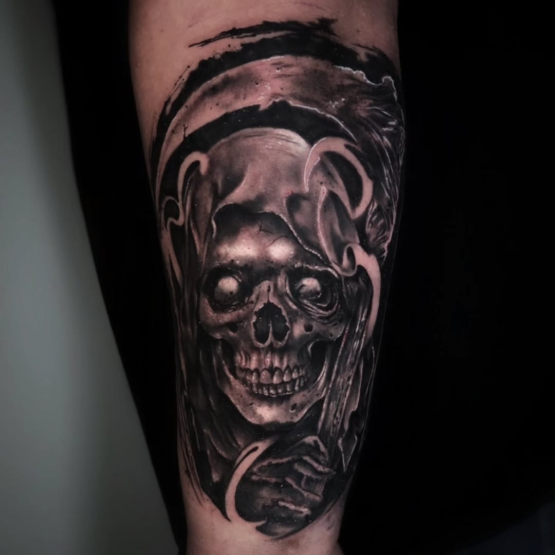 Tattoo by @victor_hatch_tattoos — realism, black_and_grey