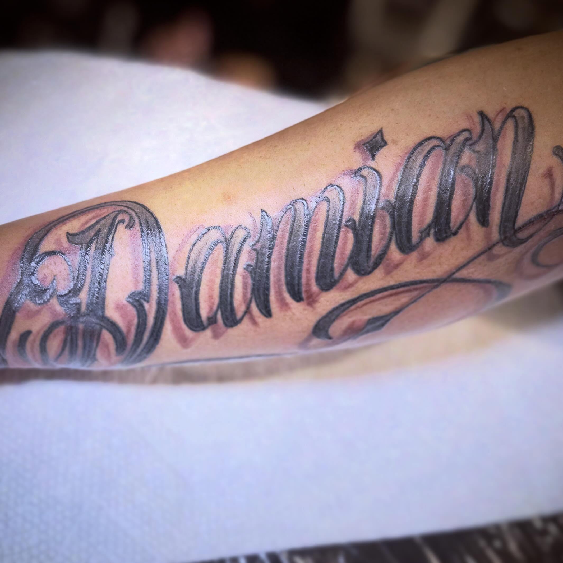 Tattoo by @eddieshawtattoos — lettering_script