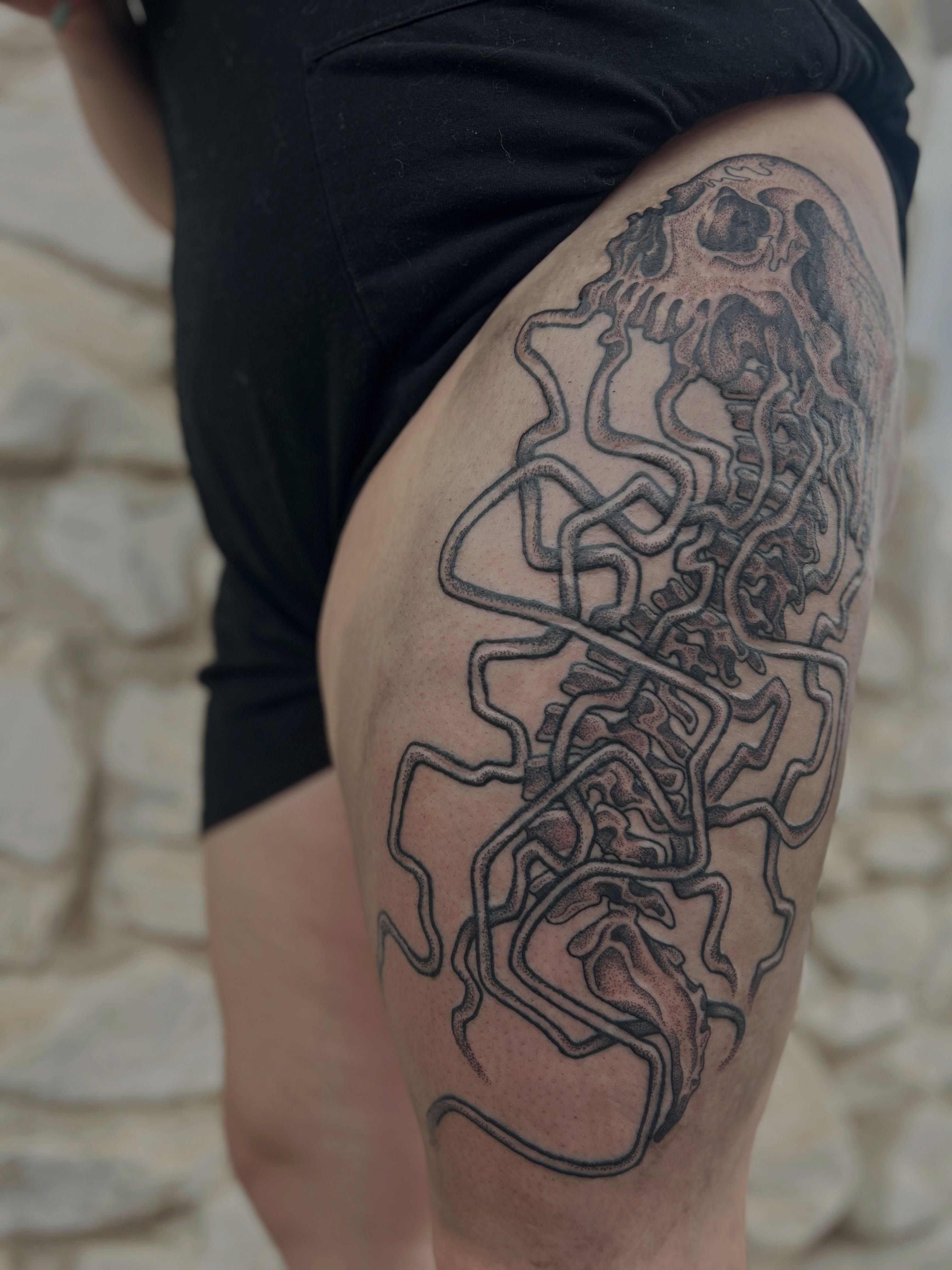 Tattoo by @katie.rosemarytattoos — black_and_grey