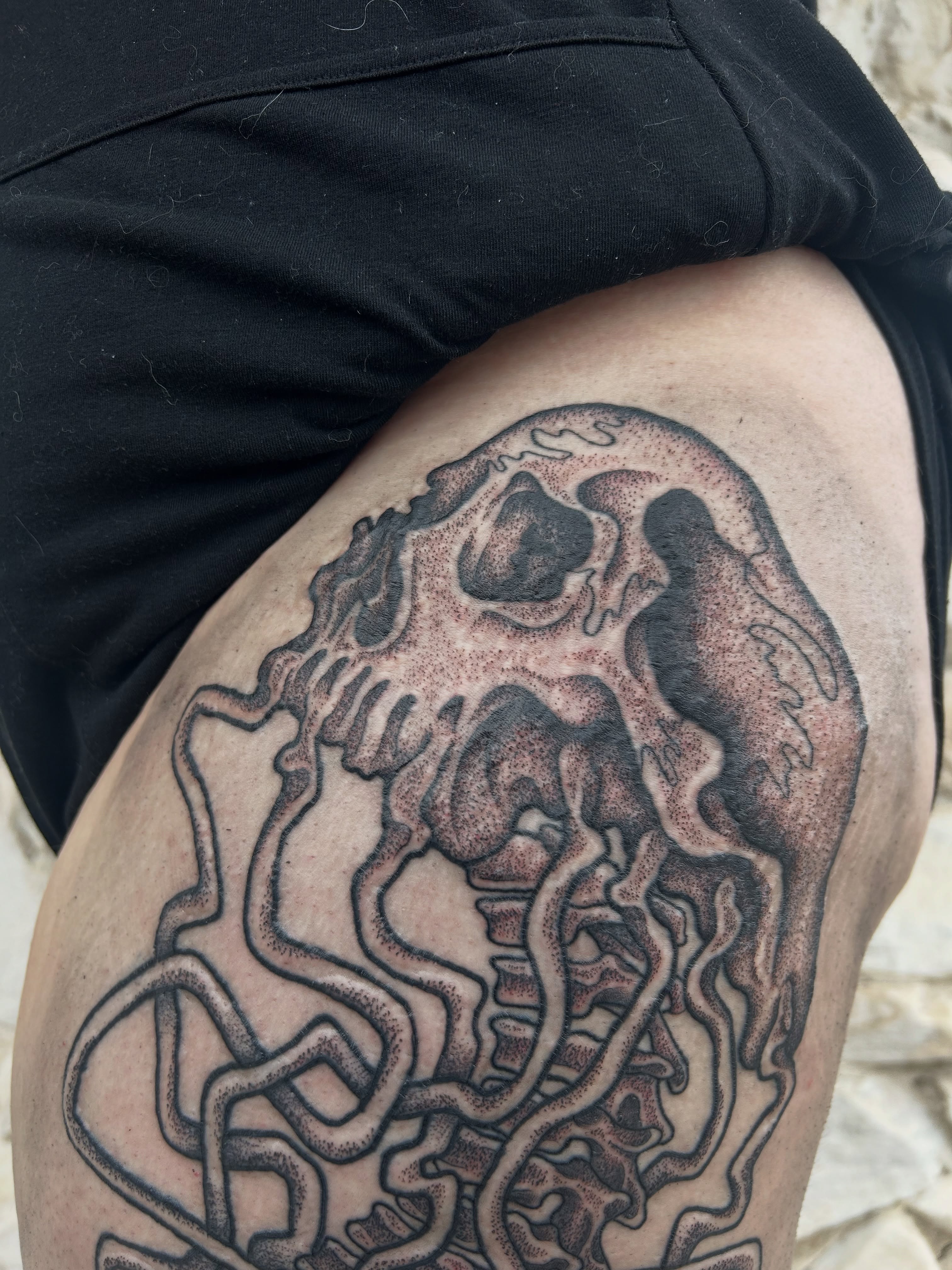 Tattoo by @katie.rosemarytattoos — black_and_grey, realism