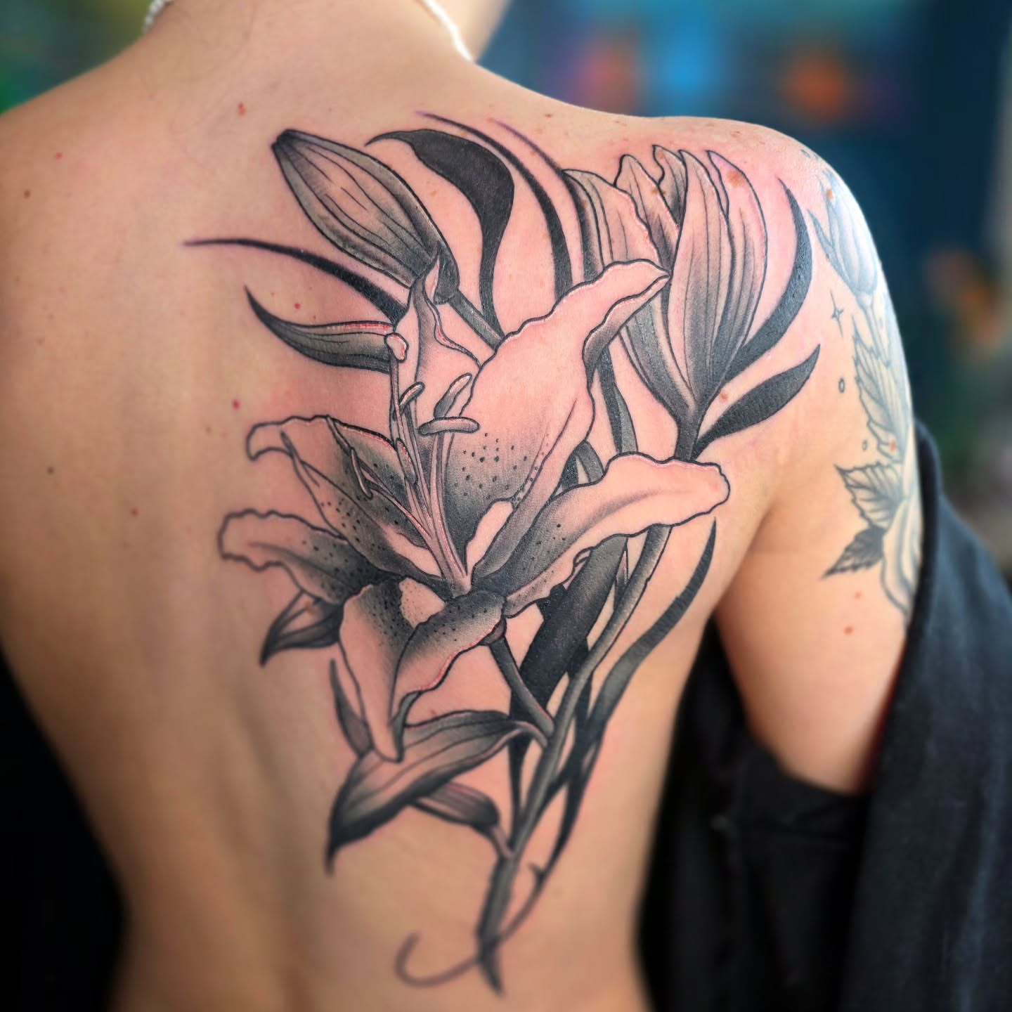 Tattoo by @robot85kills — black_and_grey