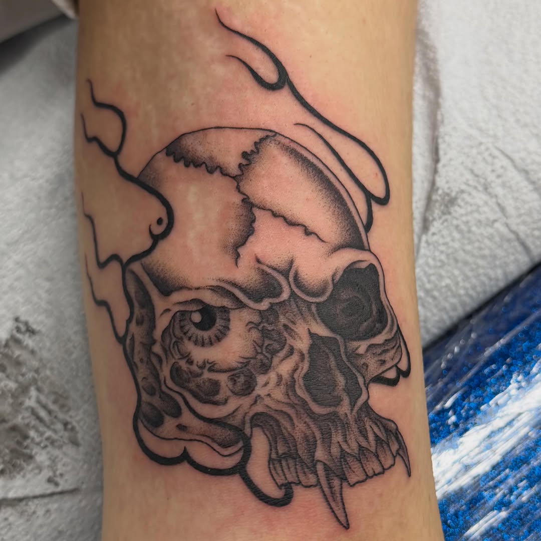 Tattoo by @valadeztattoo — black_and_grey, dark_realism