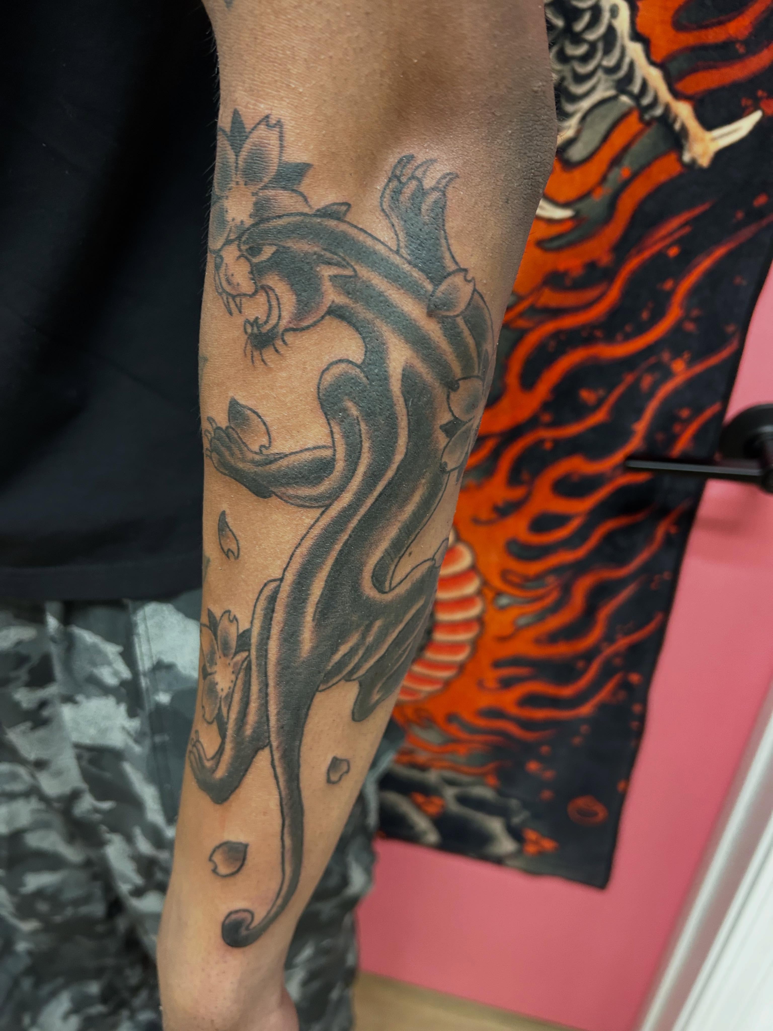 Dragon japanese irezumi tattoo on the forearm by Stogie Tony
