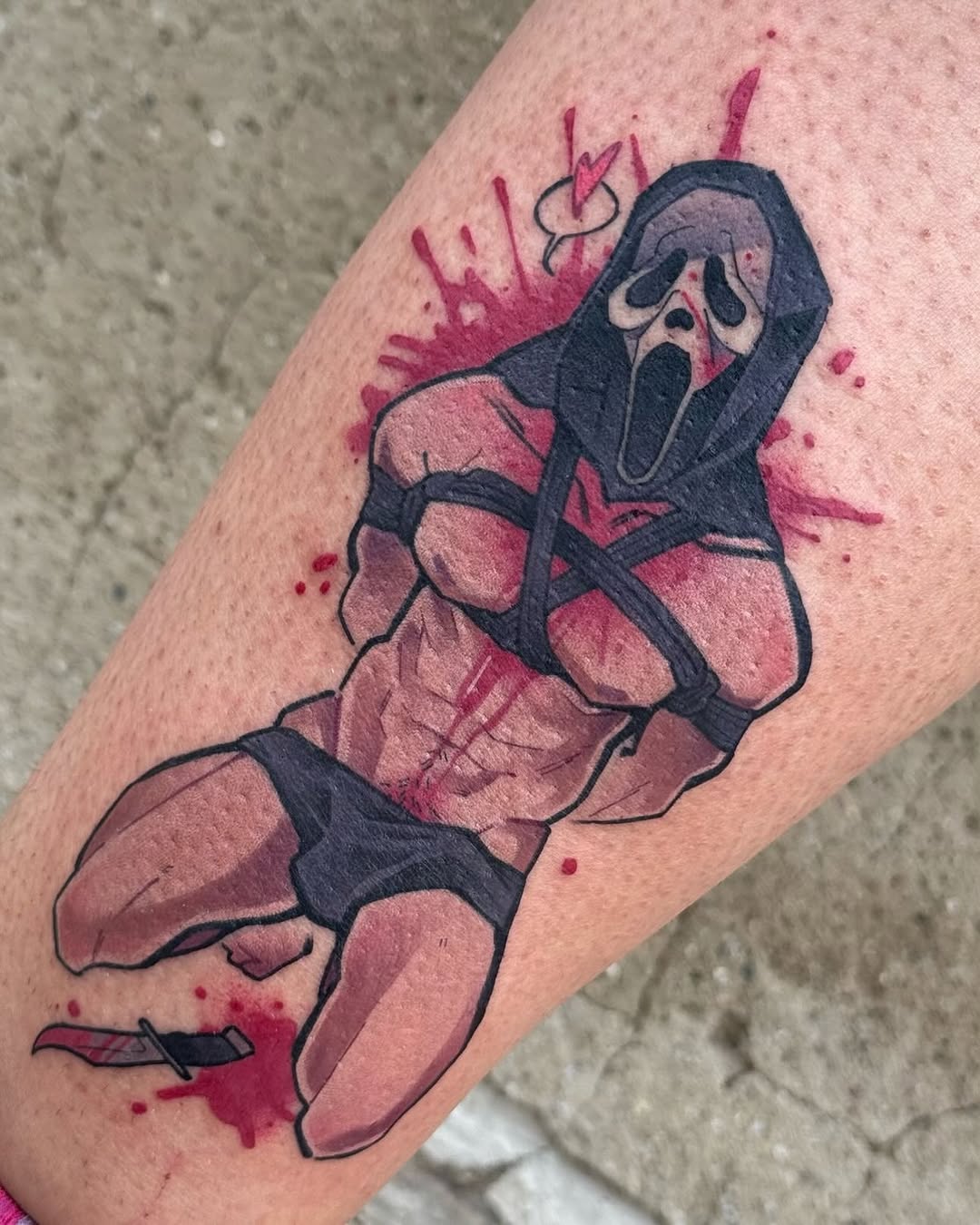 Tattoo by @clwnslvt β new_school, trash_polka