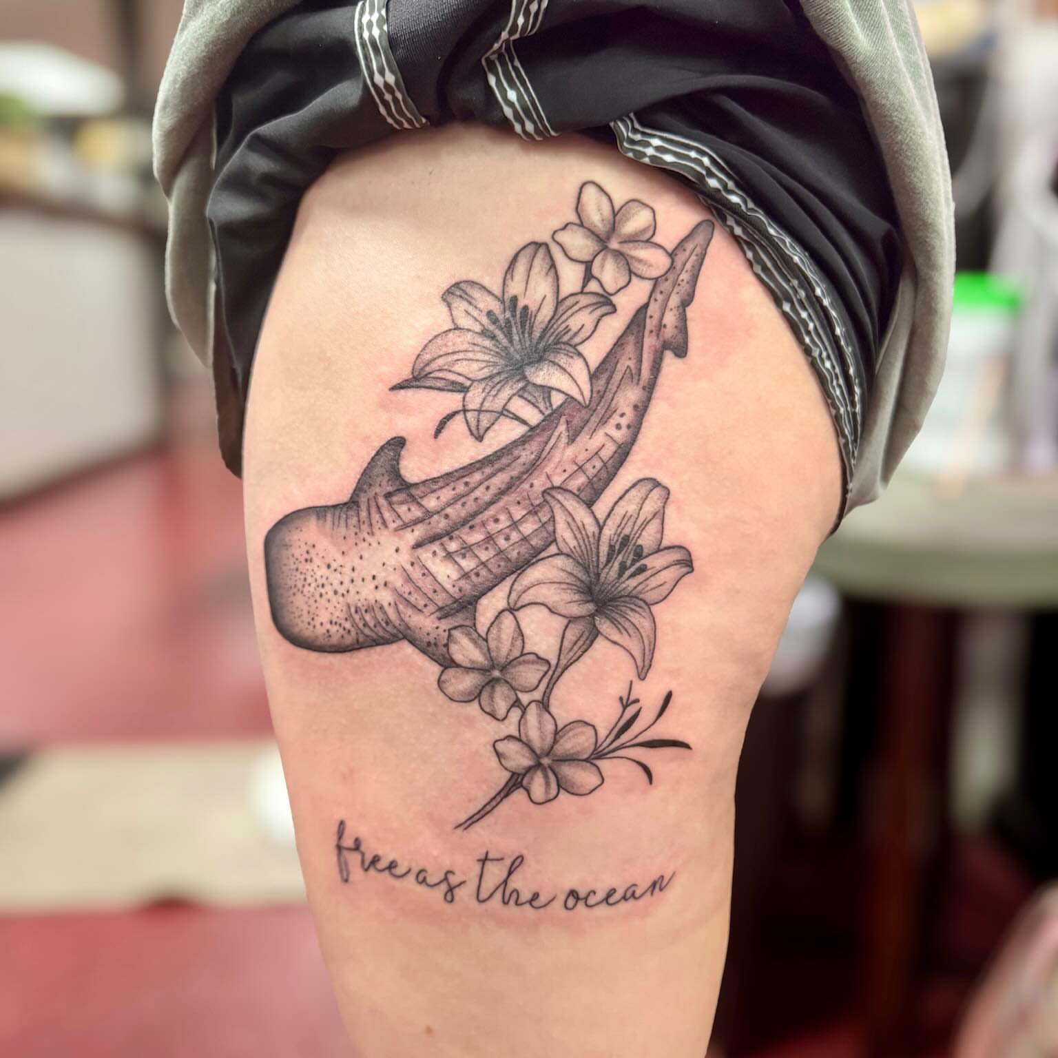 Tattoo by @inkedxlarissa — dotwork, realism