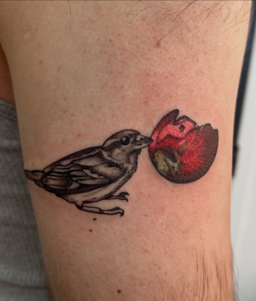 Tattoo by @beastlyflowers — realism, black_and_grey