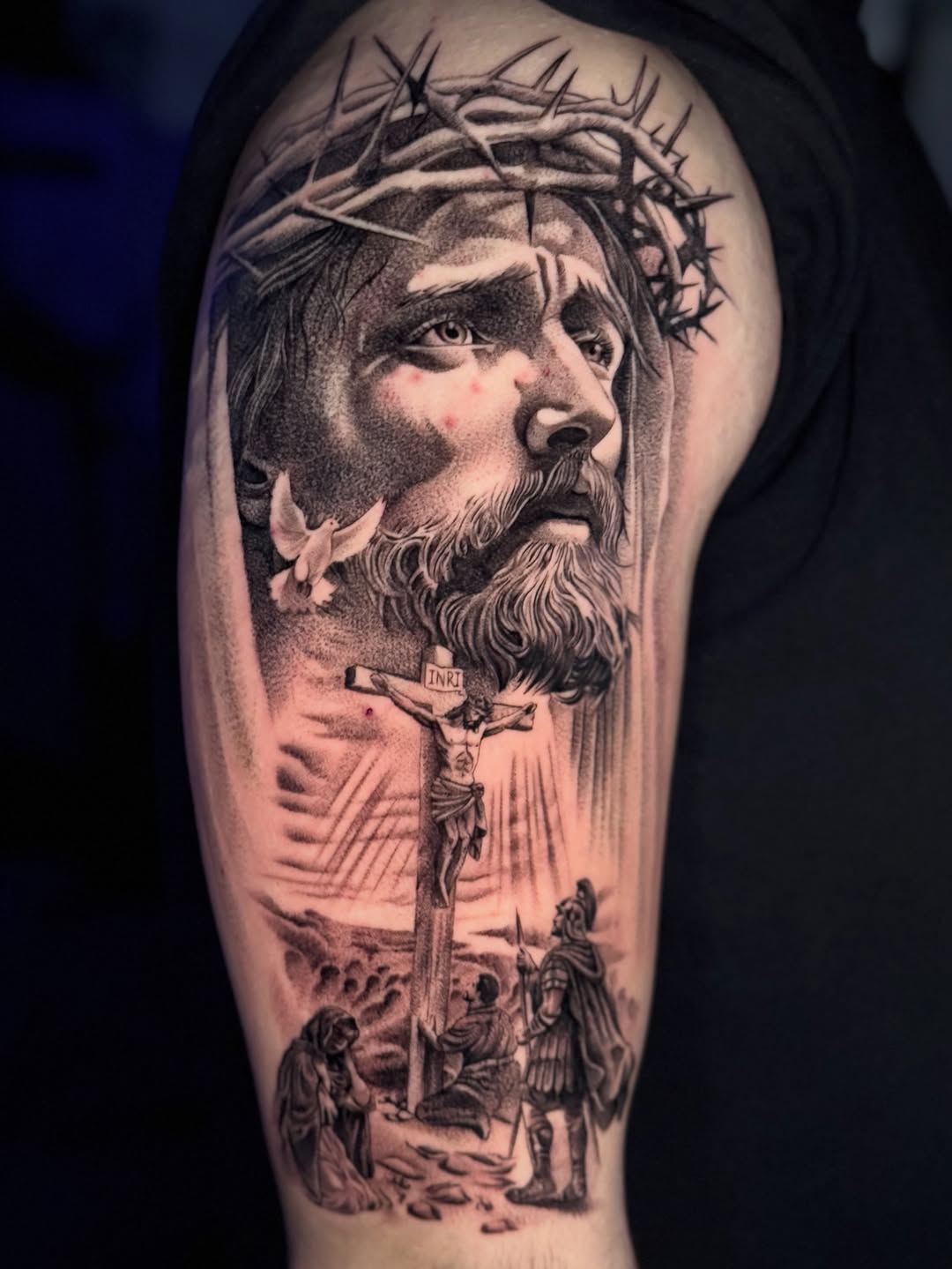 Tattoo by @zacharyktattoos โ realism, black_and_grey