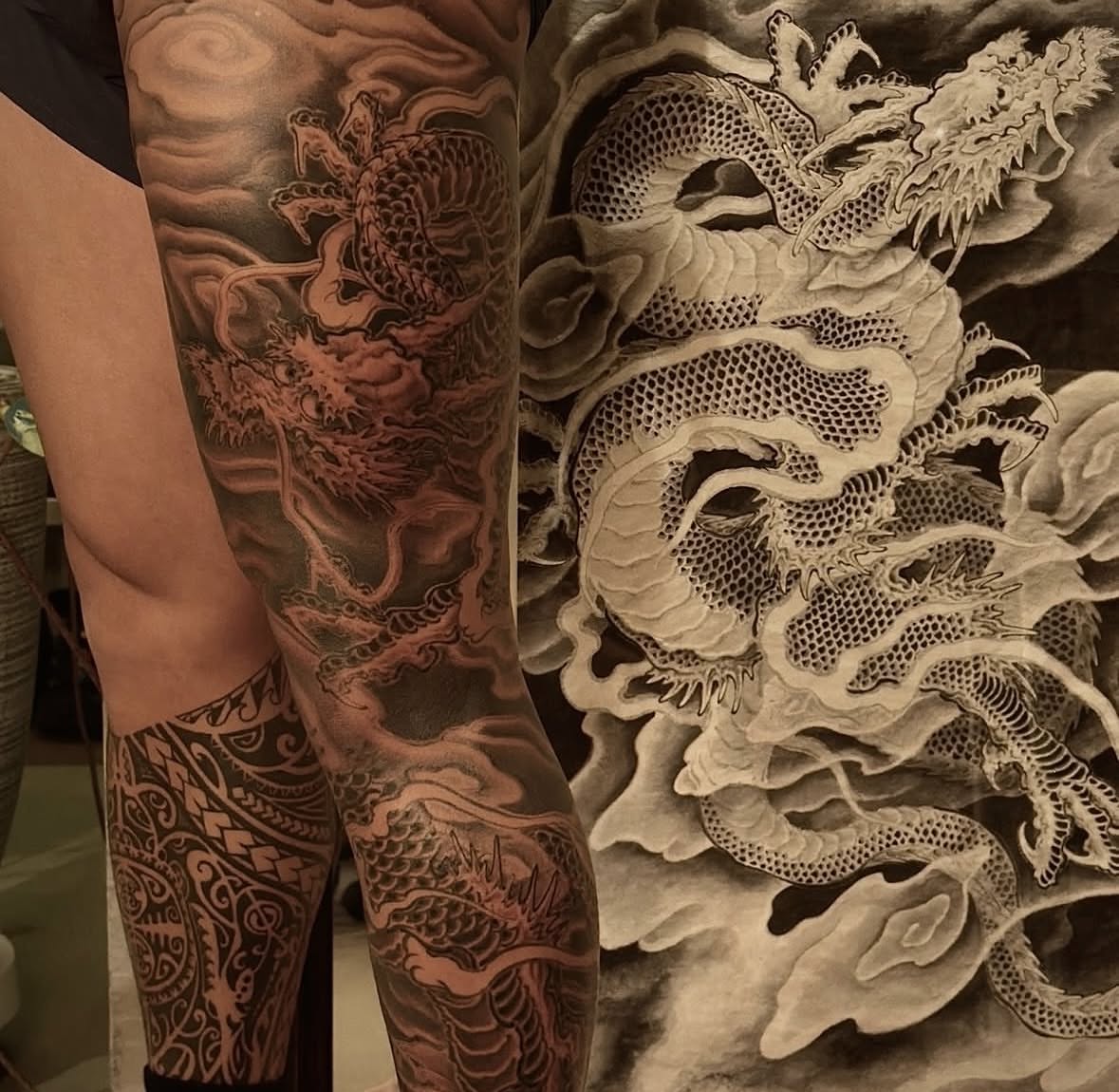 Dragon japanese irezumi tattoo on the forearm by Ray_thefox tattoo