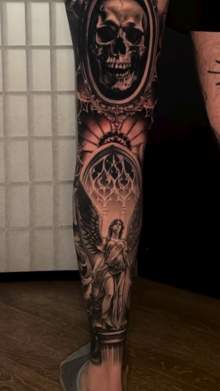Tattoo by @reipinks — dark_realism, black_and_grey