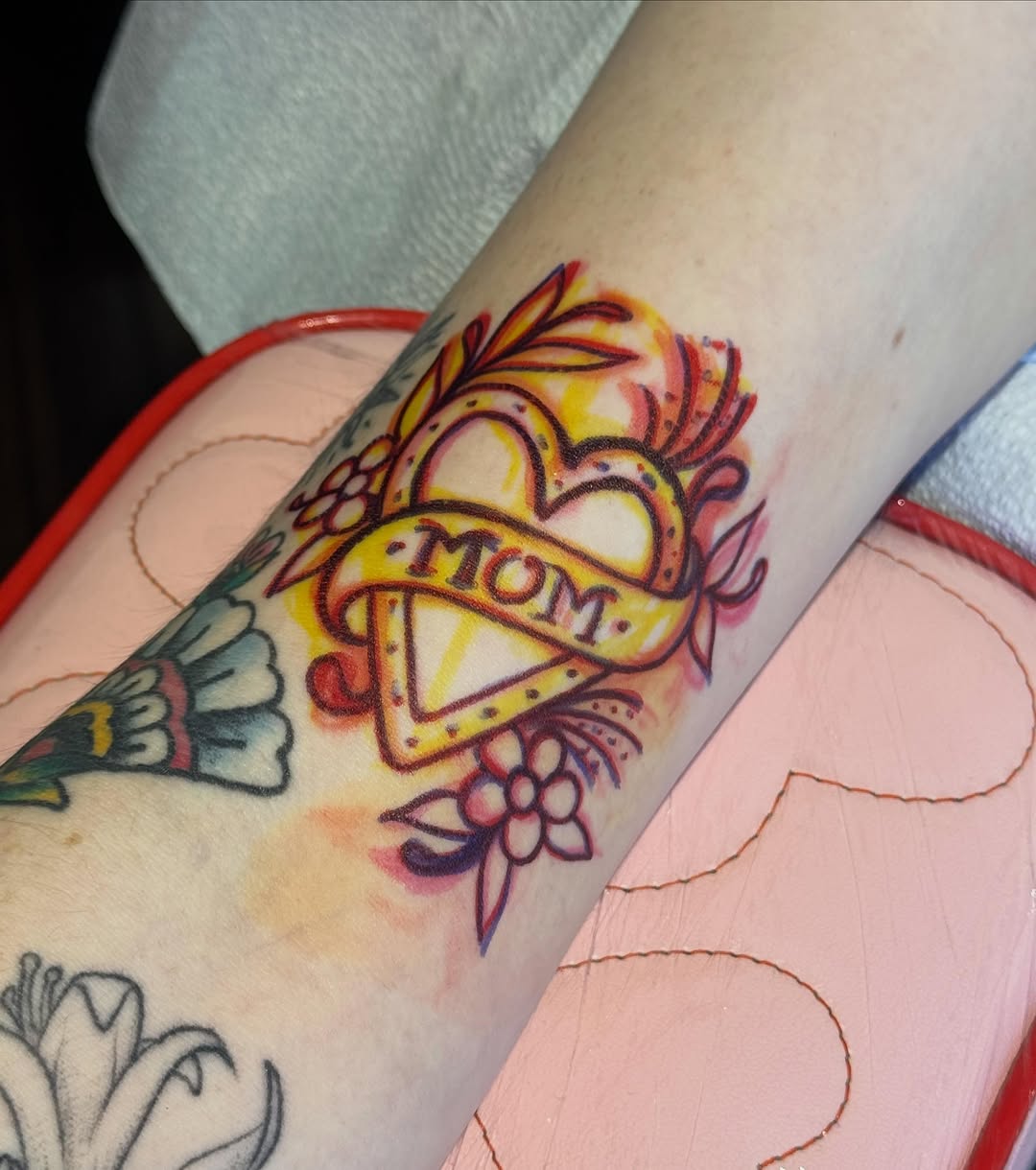 Tattoo by @painted_peach — american_traditional, watercolor