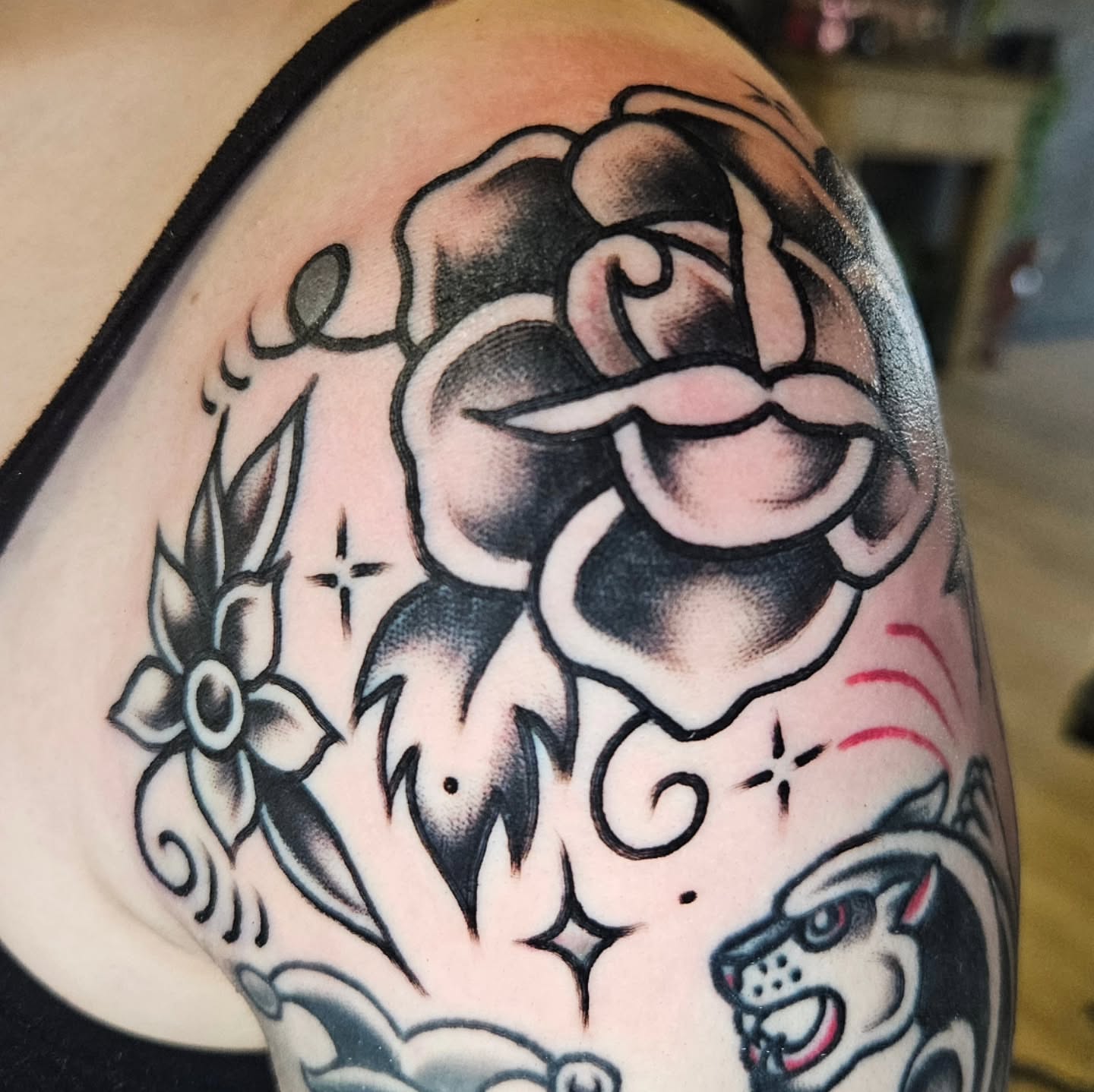 Tattoo by @wazamaniac — american_traditional, black_and_grey