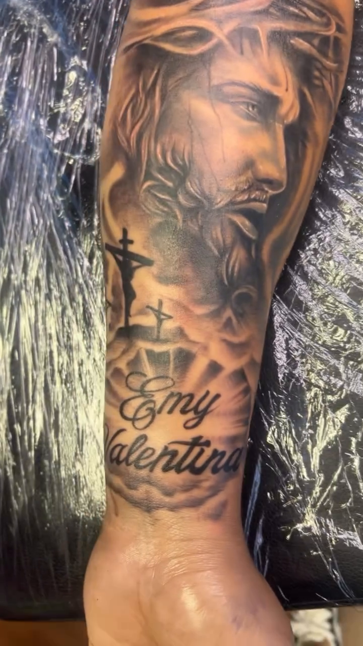 Tattoo by @inkbaby713 — chicano, black_and_grey