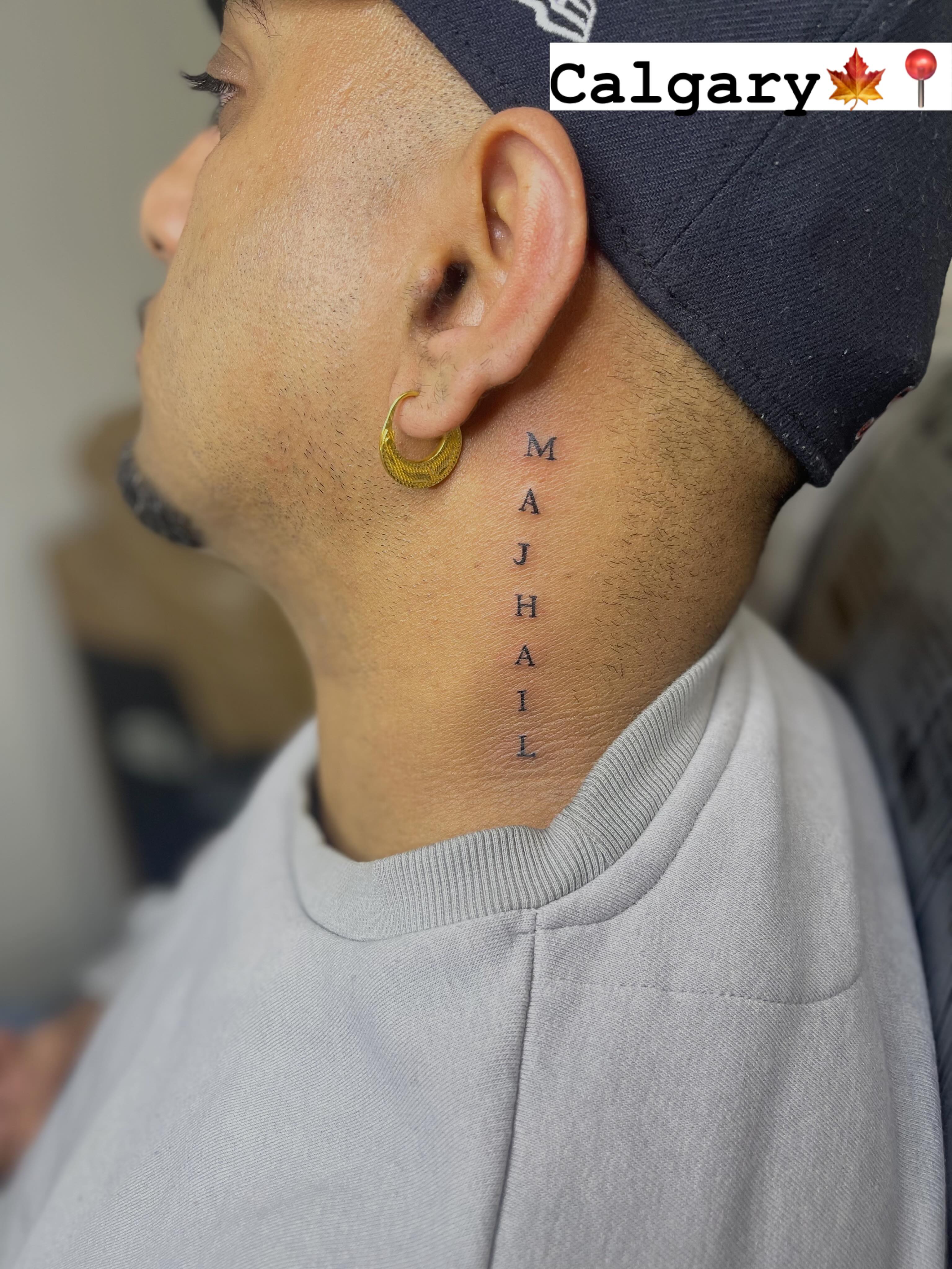 Tattoo by @dilpreet_tattoos — lettering_script