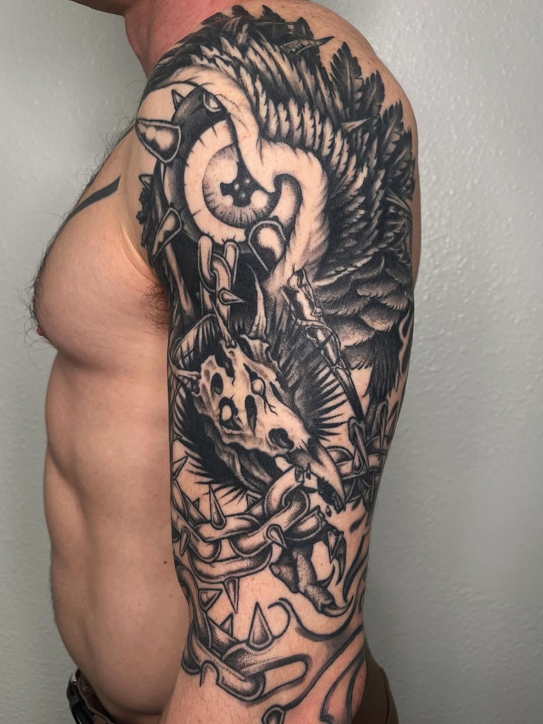 Tattoo by @ghostneedles_ β black_and_grey, dark_realism