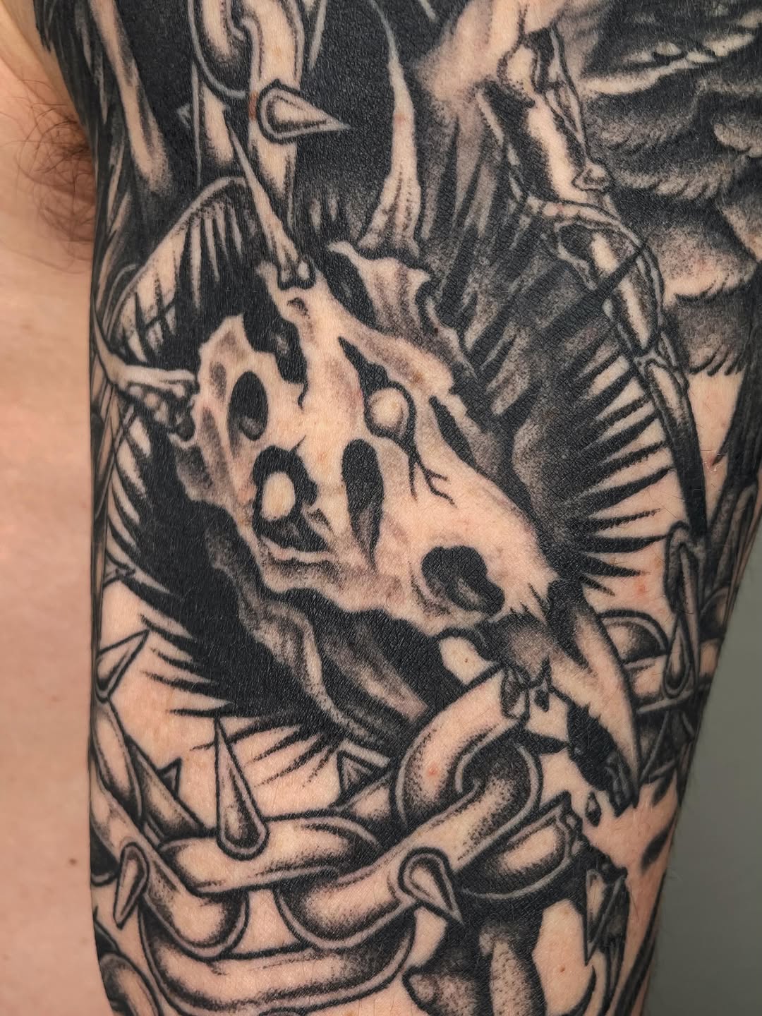 Tattoo by @ghostneedles_ β black_and_grey, dark_realism