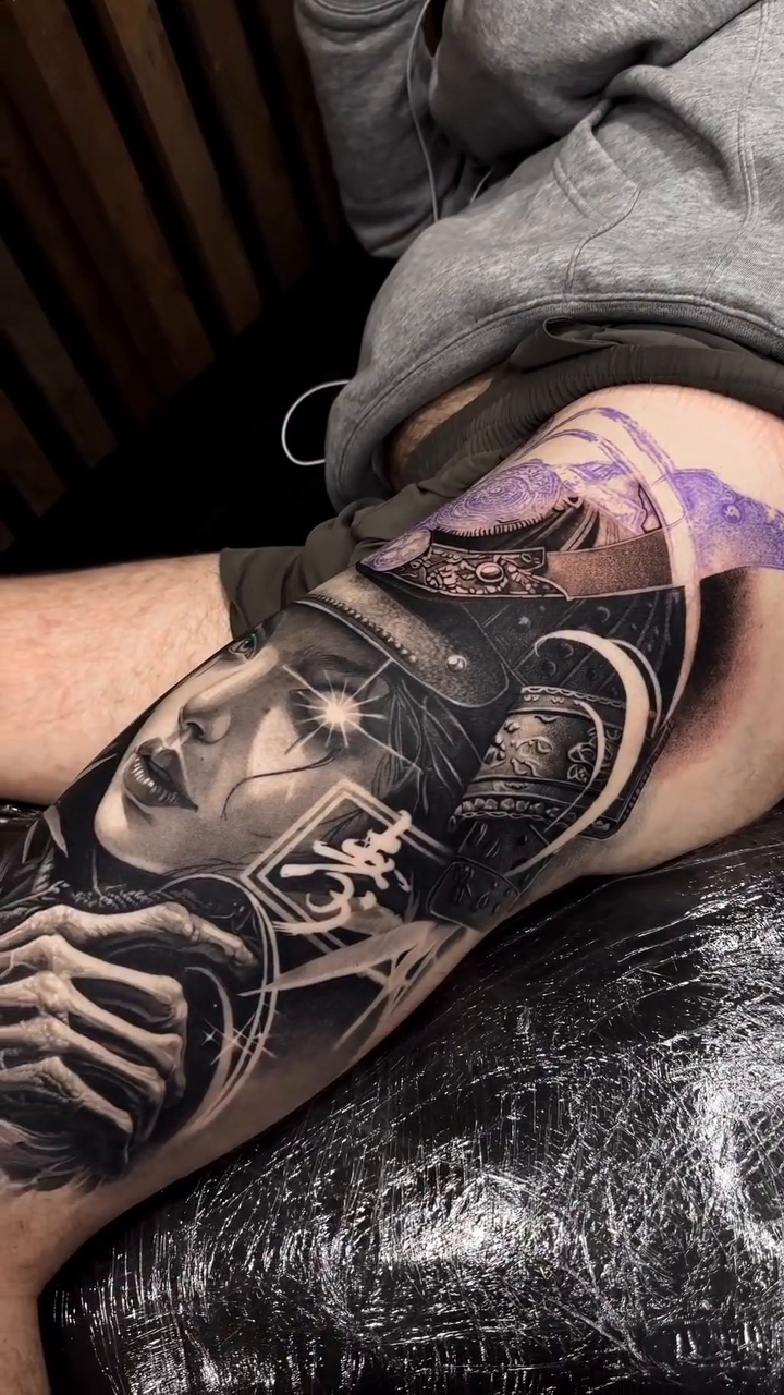 Tattoo by @tattooist_steven — black_and_grey, realism