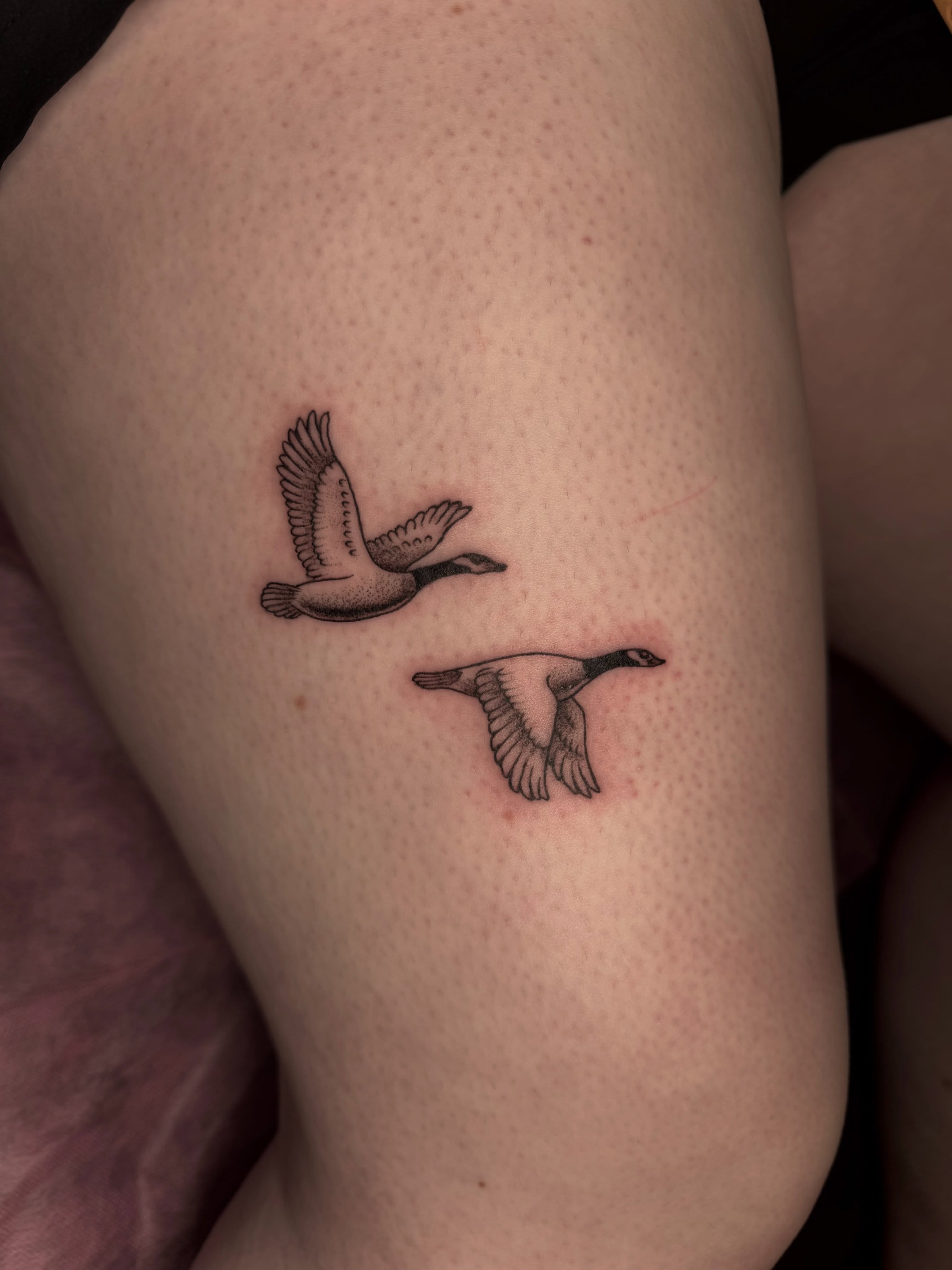Tattoo by @katelumos — black_and_grey
