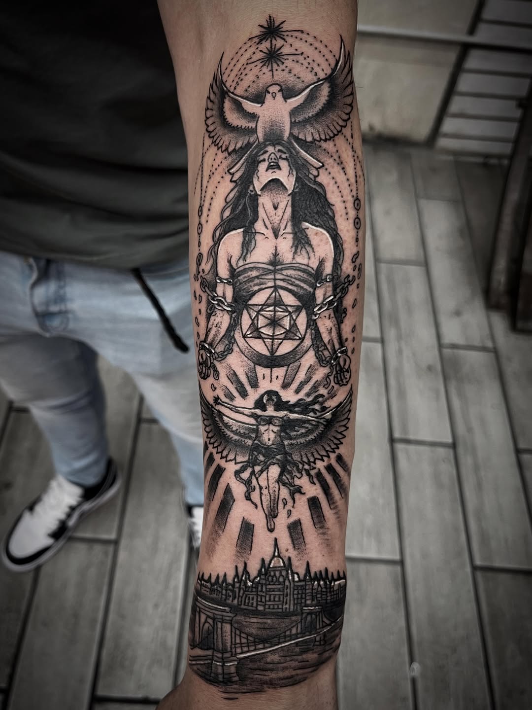 Tattoo by @seangallaghertattoos — black_and_grey, realism
