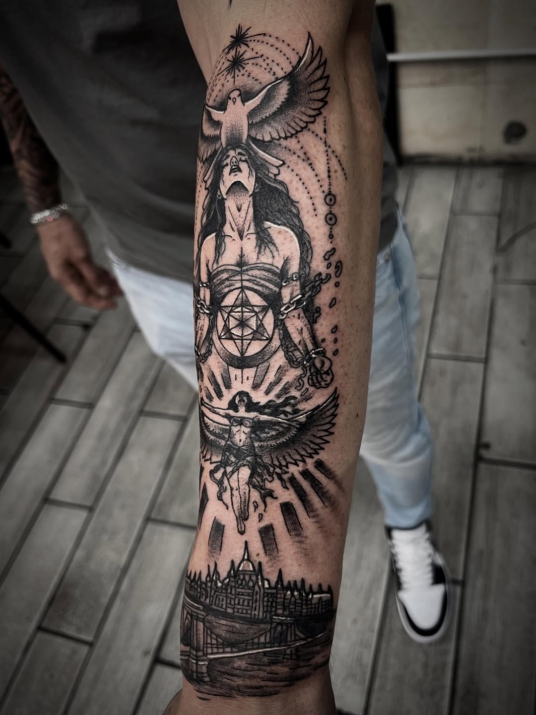 Tattoo by @seangallaghertattoos — black_and_grey, realism