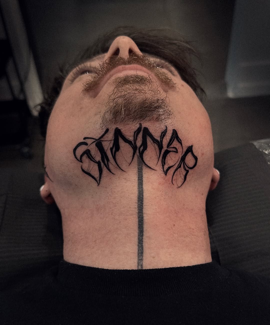 Tattoo by @marina_tats — lettering_script, blackwork