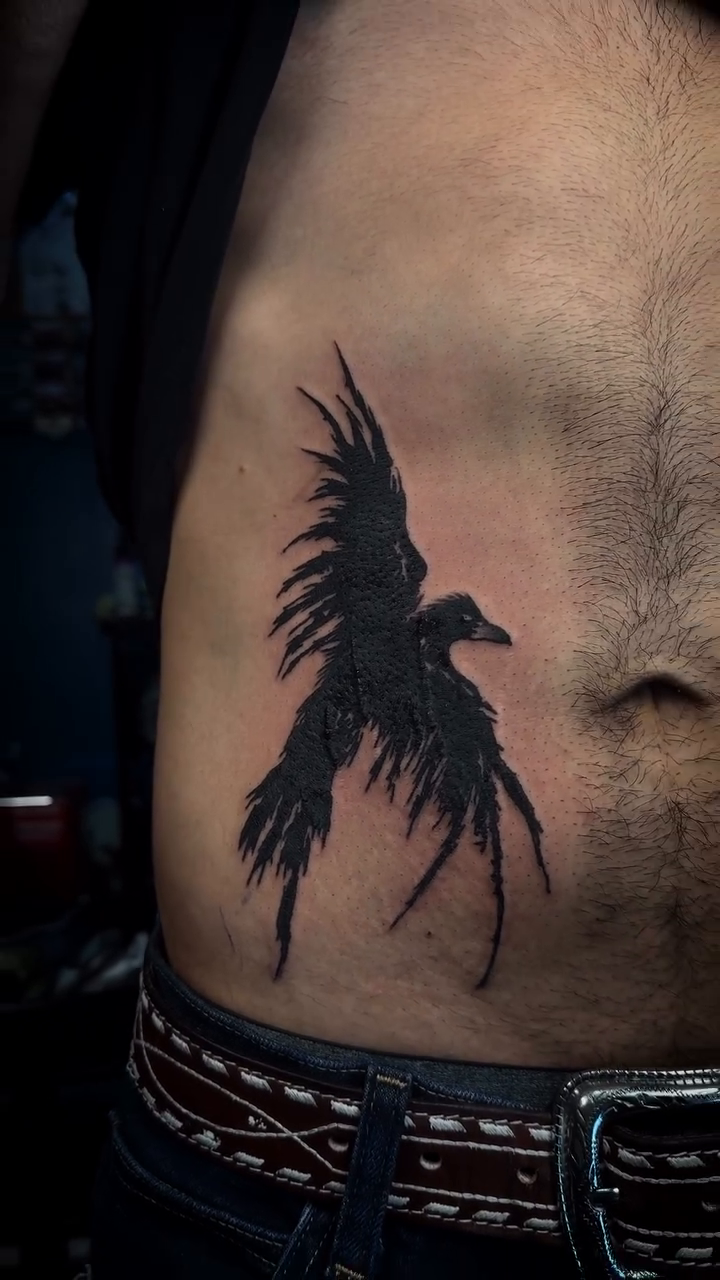 Tattoo by @astralstarink — blackwork