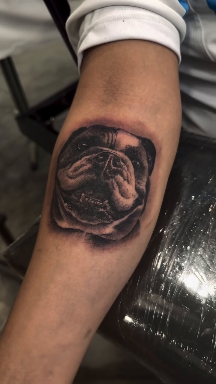 Tattoo by @bornrebel_tattoos — realism, black_and_grey