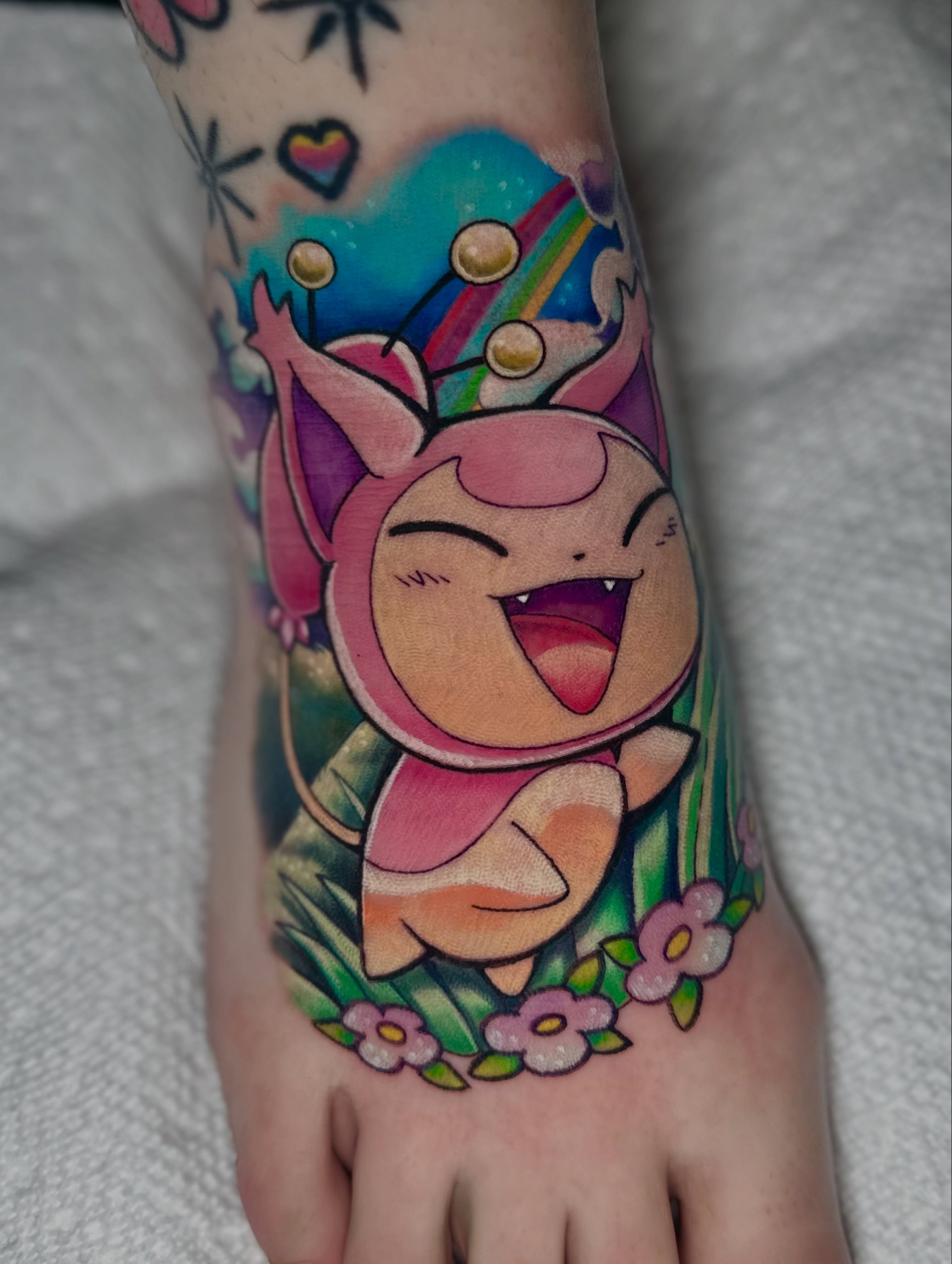 Tattoo by @fakkubunny — new_school, anime