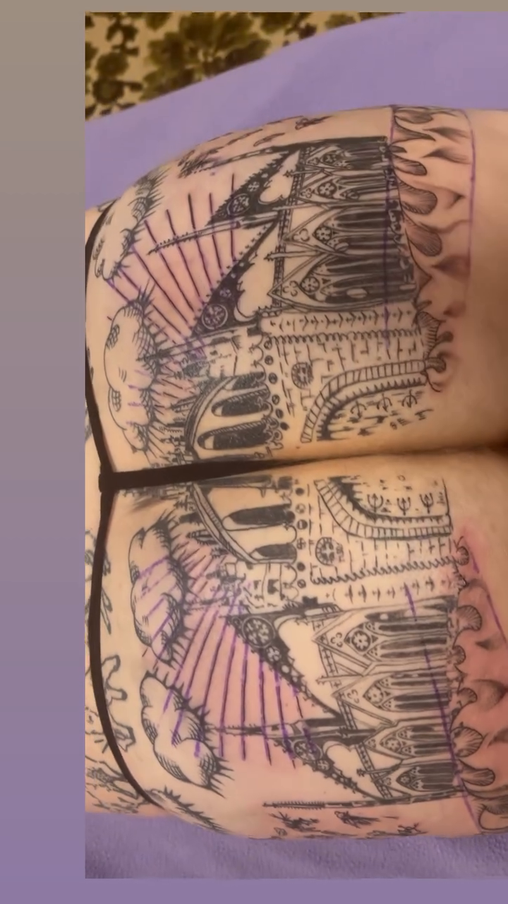 Dark art tattoo on the forearm by ren