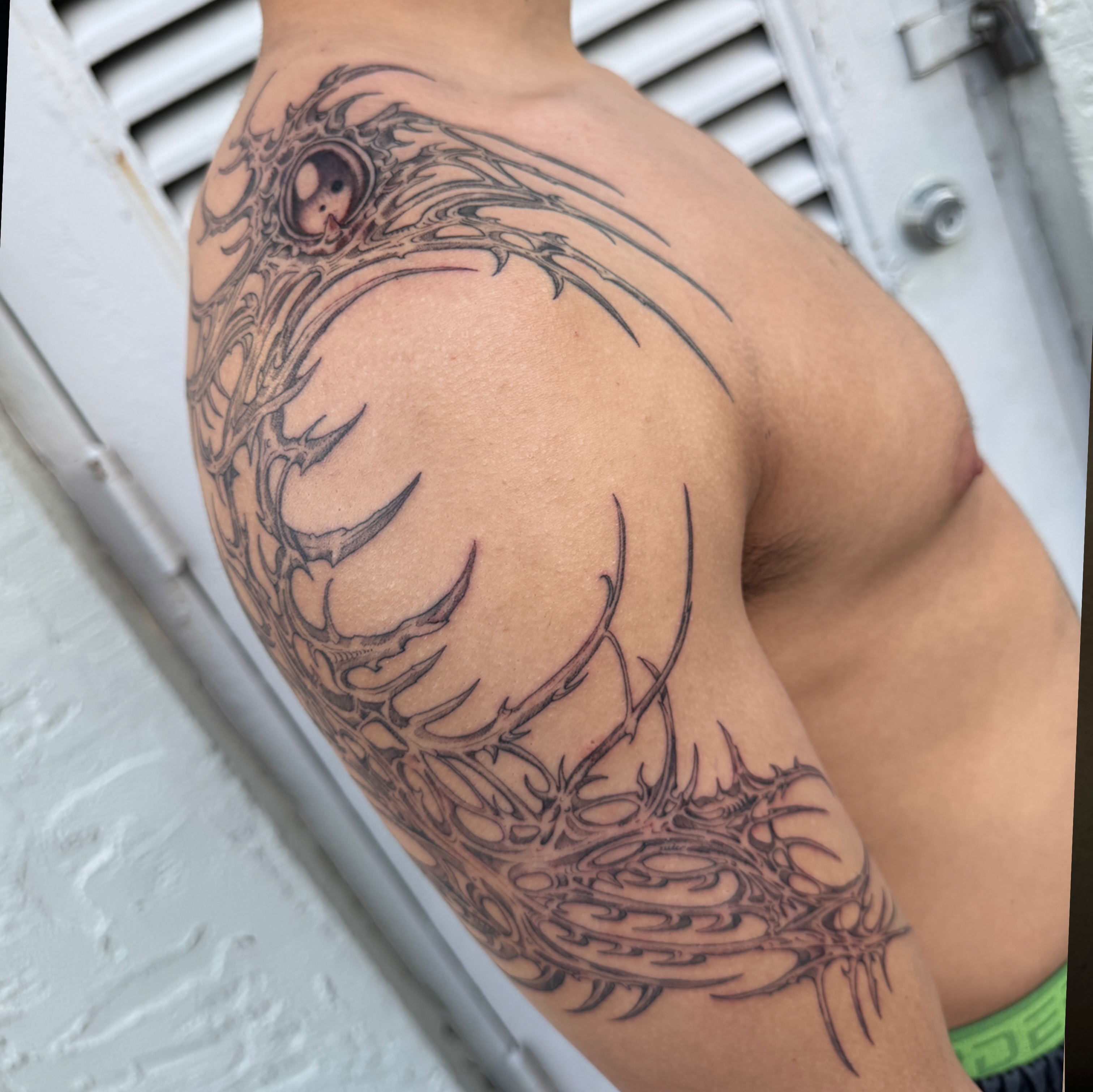 Tattoo by @rustoblack — black_and_grey, tribal