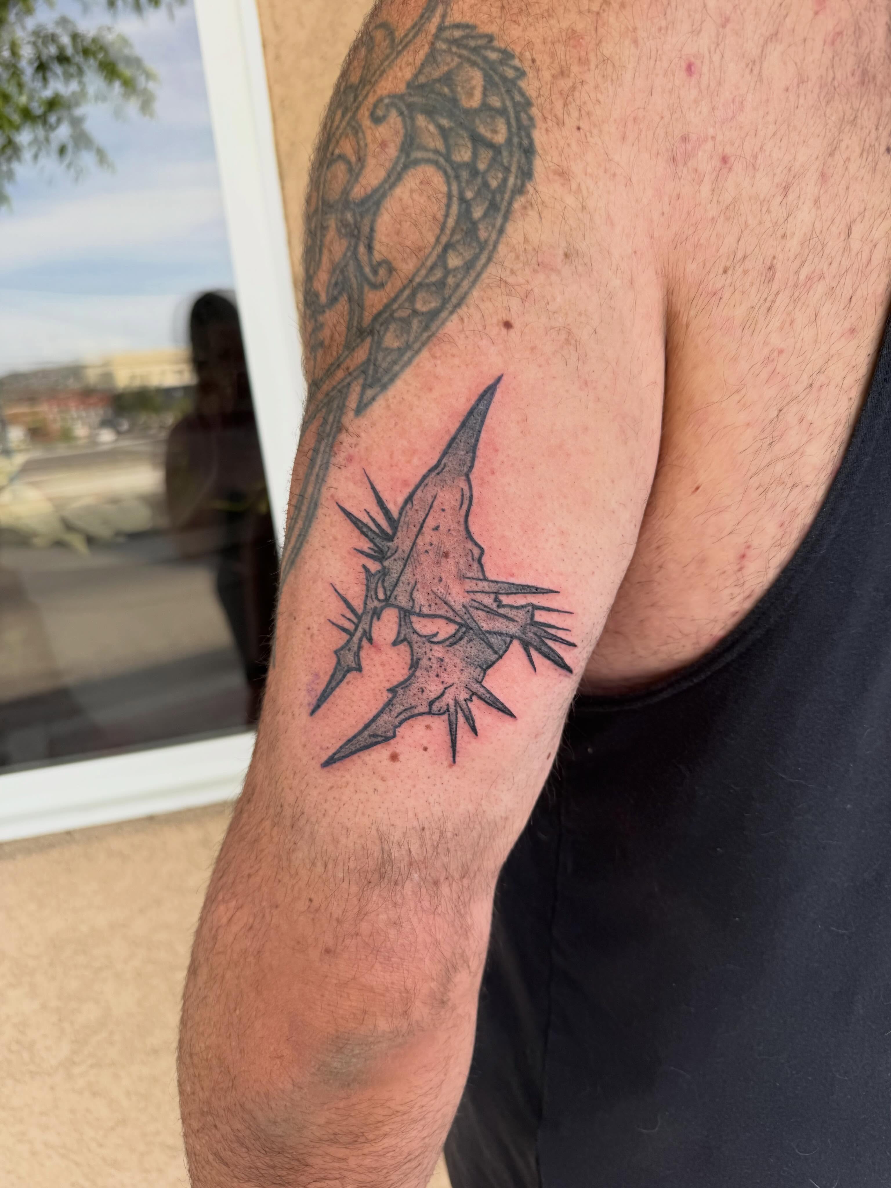 Tattoo by @feralfawntattoo — black_and_grey