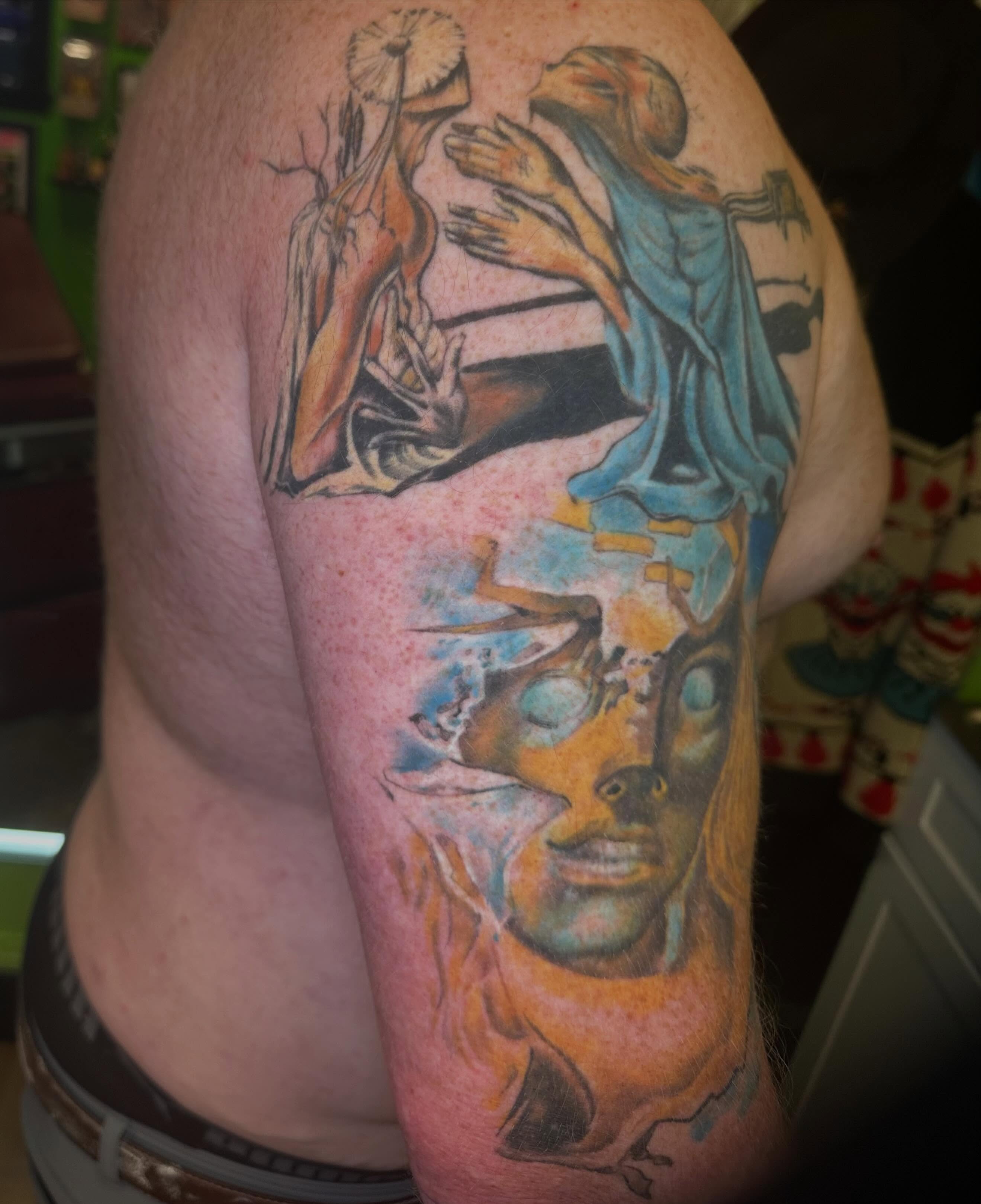 Tattoo by @justalantattoos — surrealism