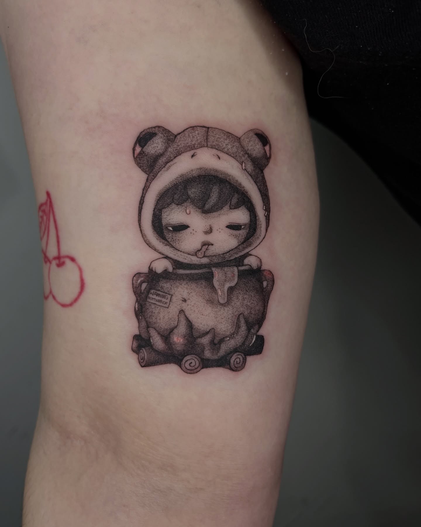 Tattoo by @capricornpokes — black_and_grey, realism